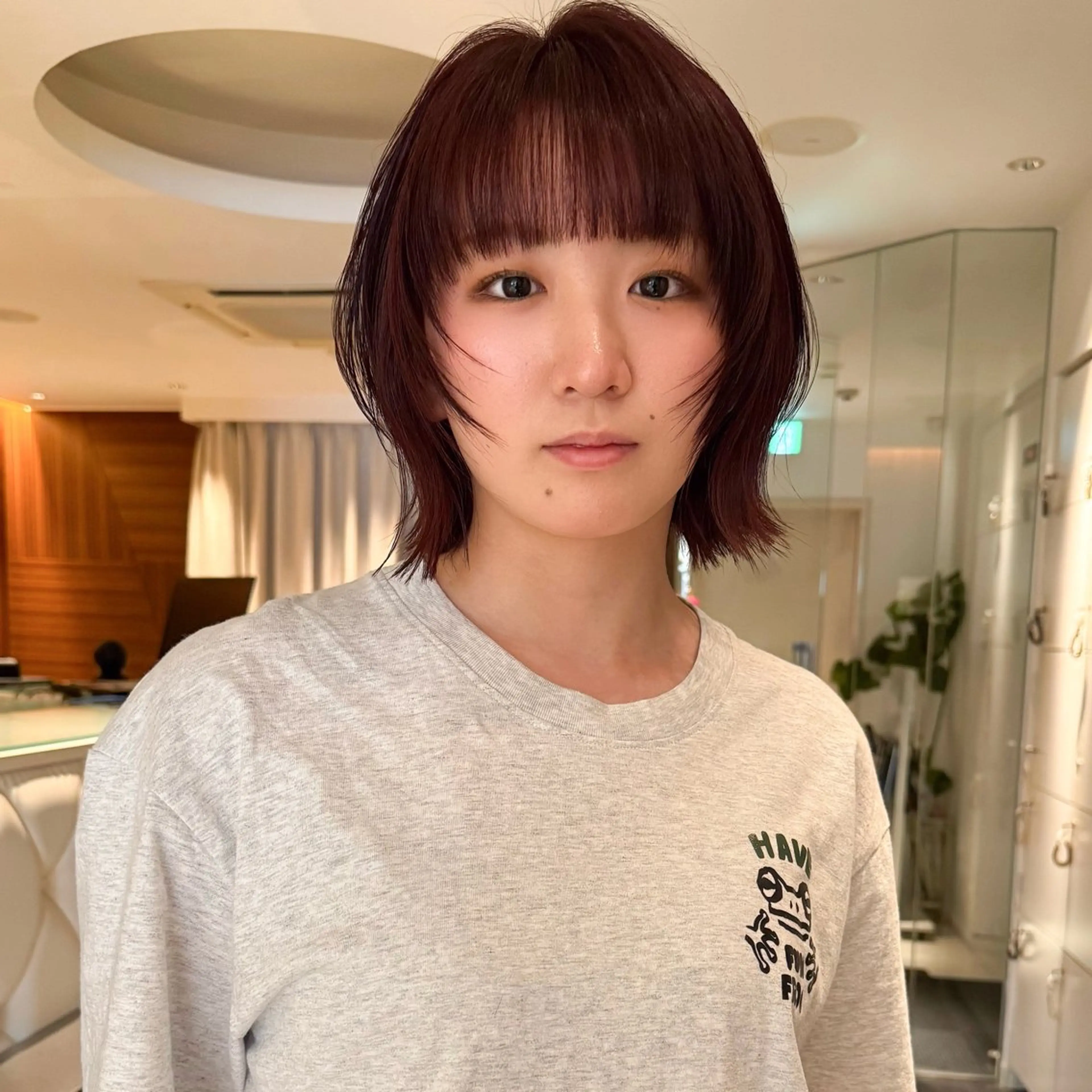 ショート ボブレイヤー ボブ レイヤーカット モデル募集/山田蓮/ レイヤーボブのヘアスタイル