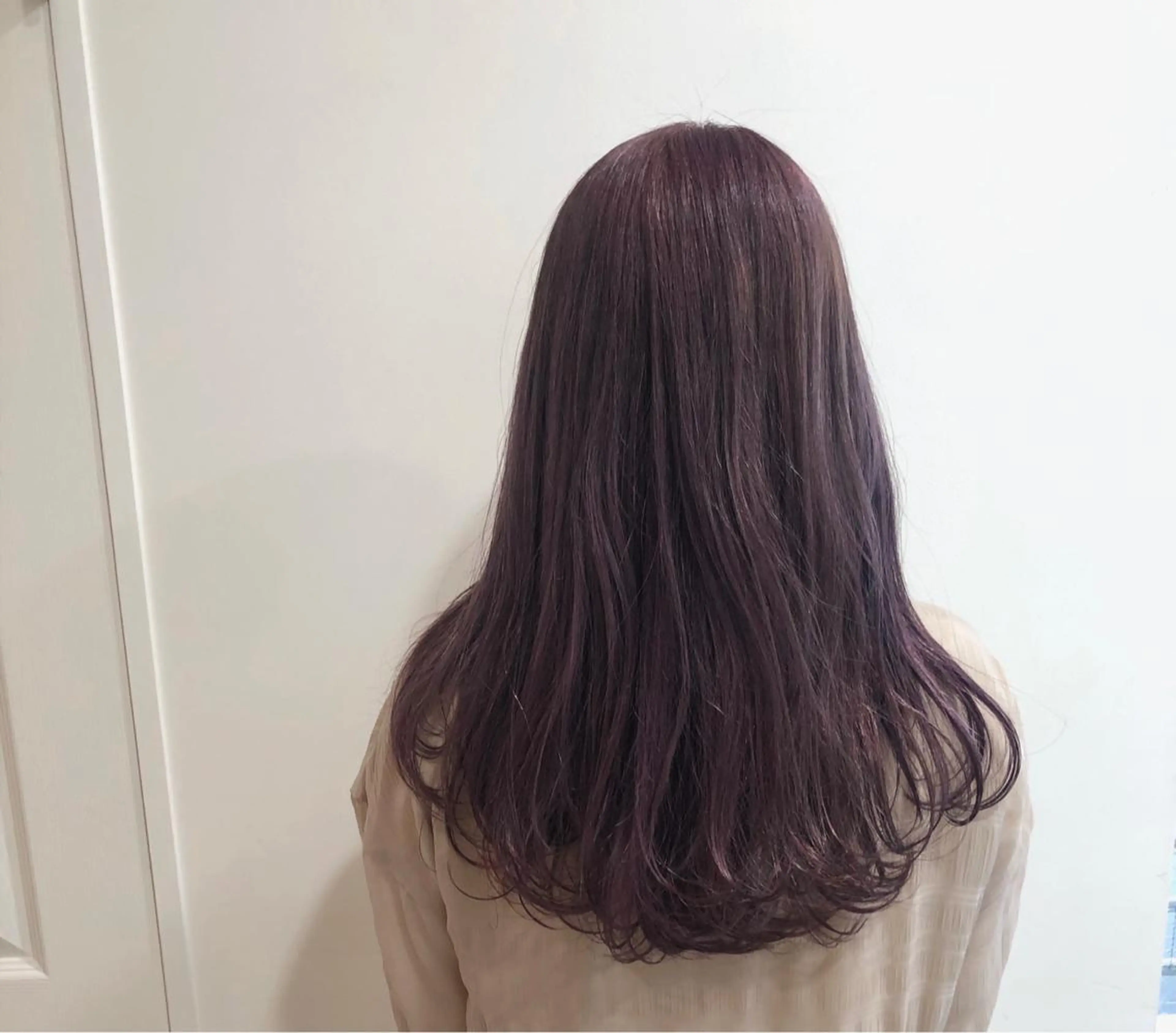 ロング パープルカラー JINKIメンズ特化 メンズカットパーマのヘアスタイル