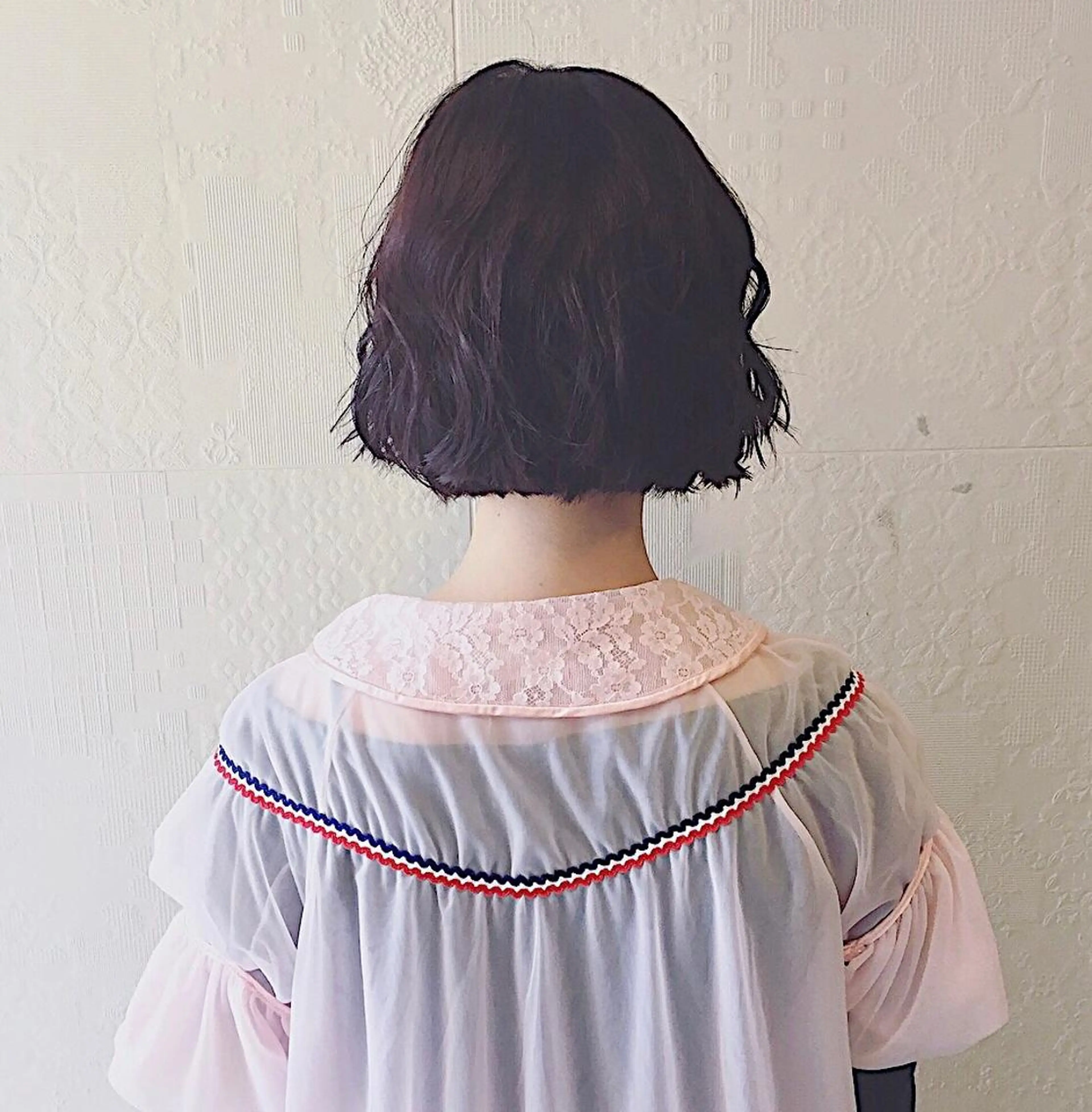 ショート カラー パーマ 長井 美佳のヘアスタイル