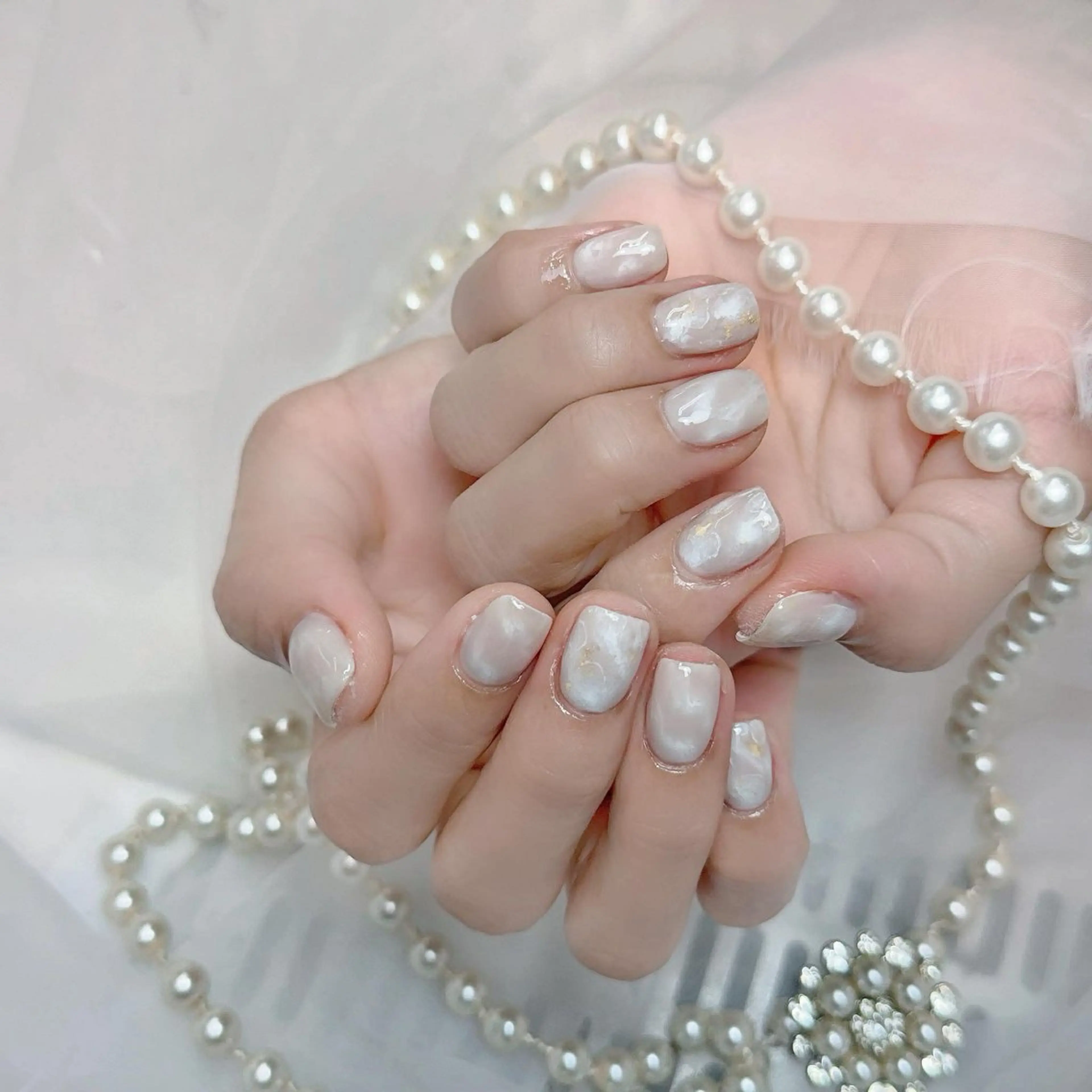 ネイル オーロラネイル ジェルネイル 韓国ネイル ロングネイル マグネットネイル ハンドネイル Rin Nail Shinokuboのネイルデザイン