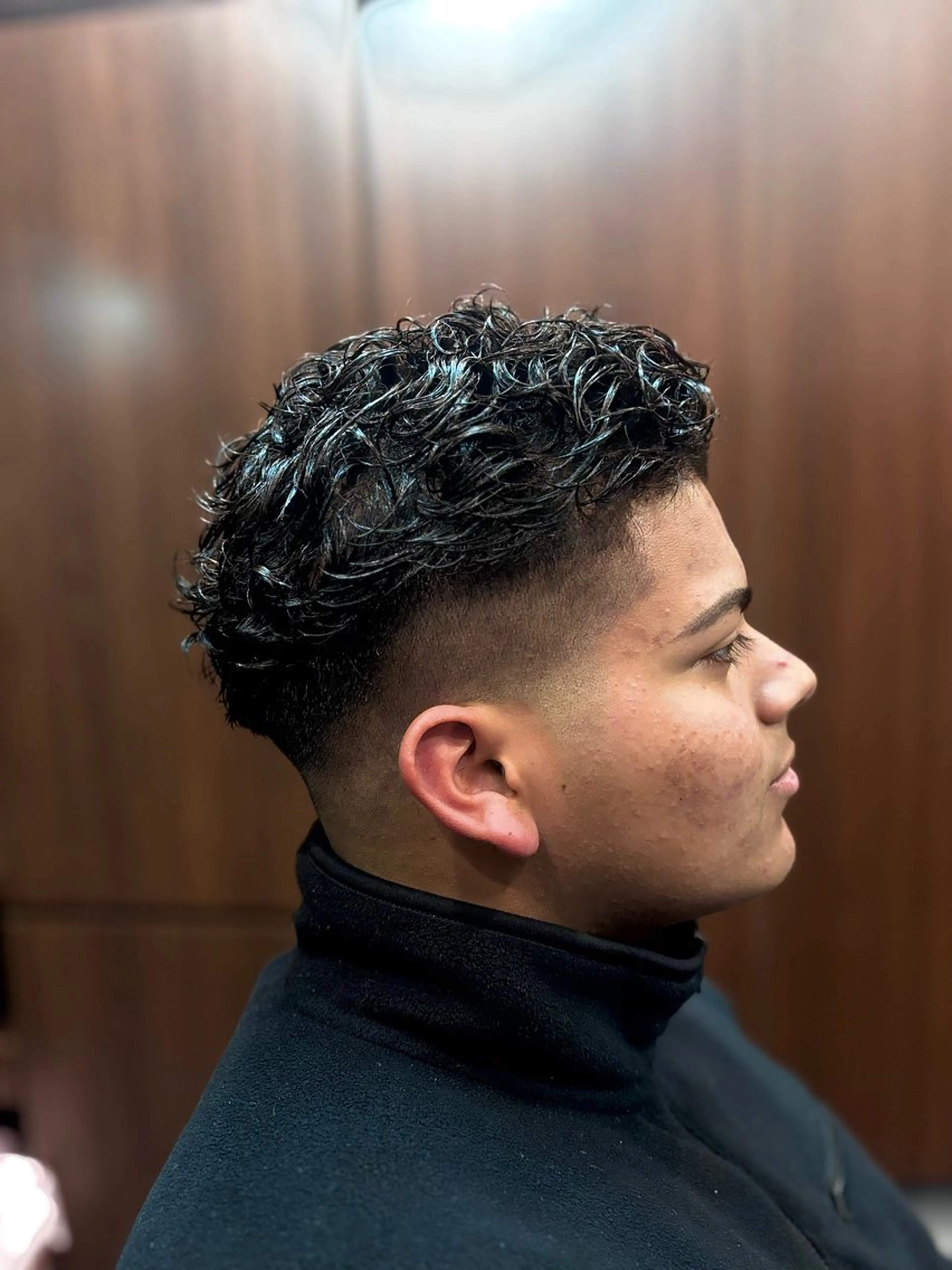 ショート パーマ メンズ オールバック アサノ ソウタのヘアスタイル