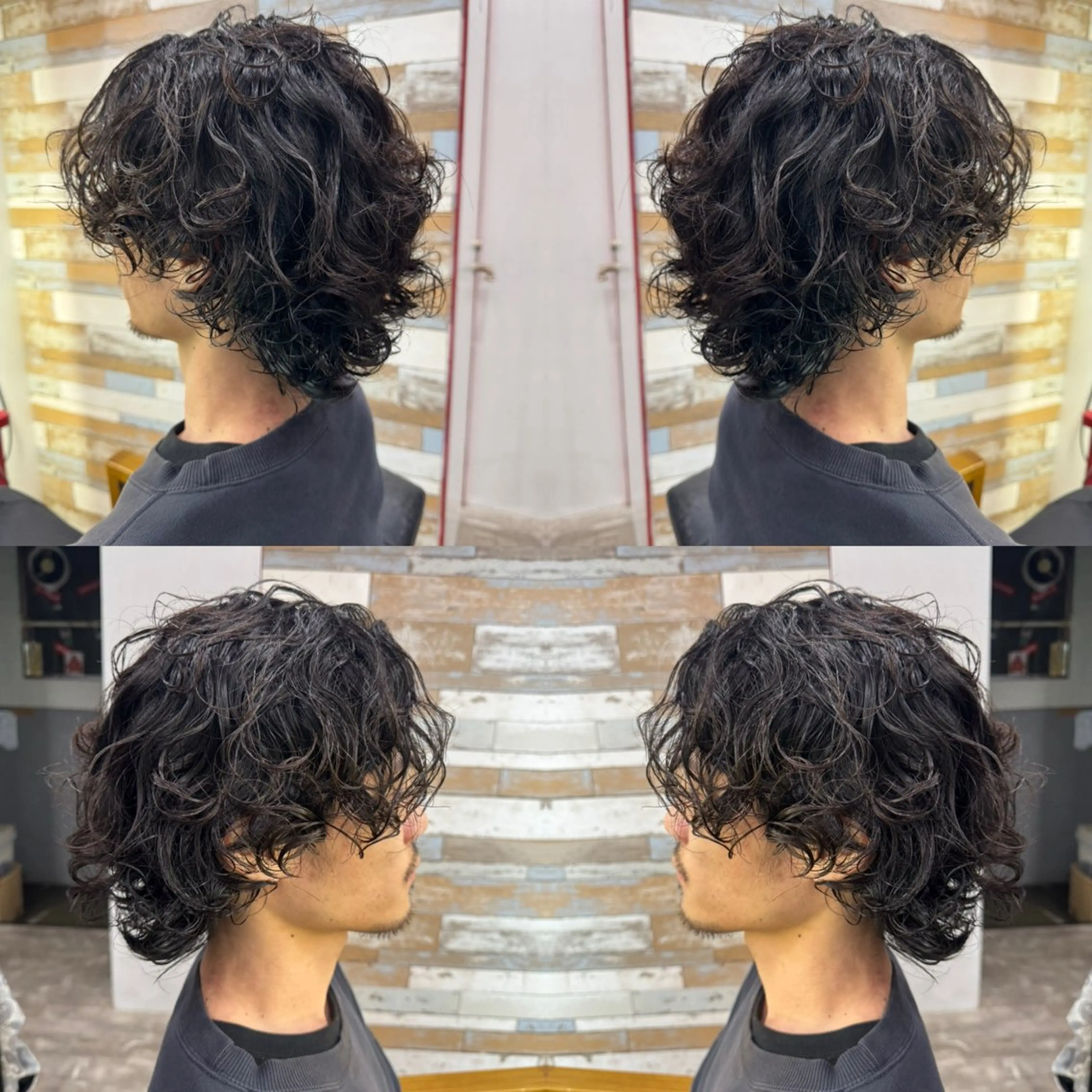 ミディアム パーマ メンズ カット パーマ "PEPPU "所属・🌈推し色派手髪 ハイトーンShinのヘアスタイル