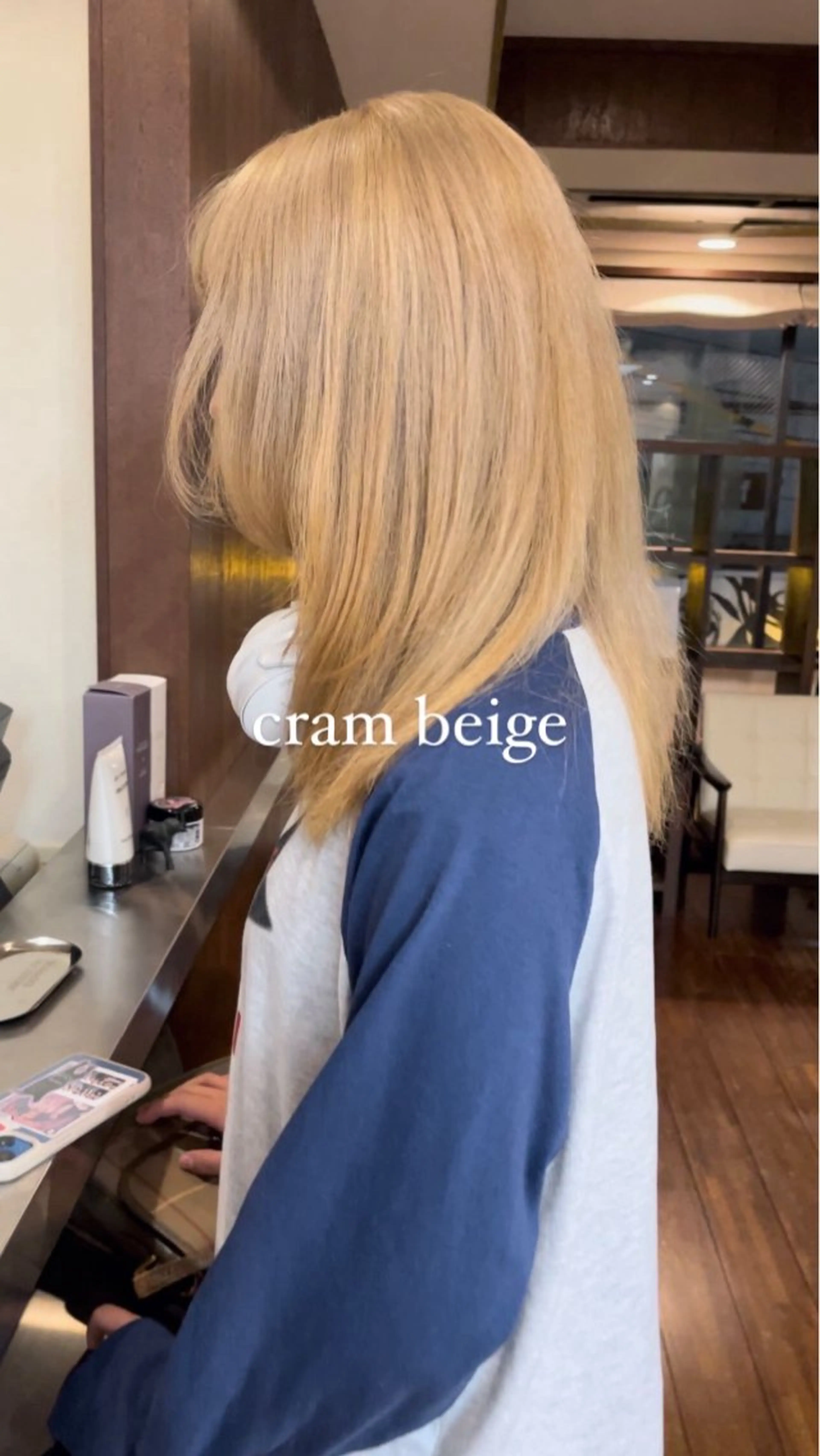 ミディアム カラー ベージュカラー ブリーチ カット ヘアカラー トリートメント 田室 和幸のヘアスタイル