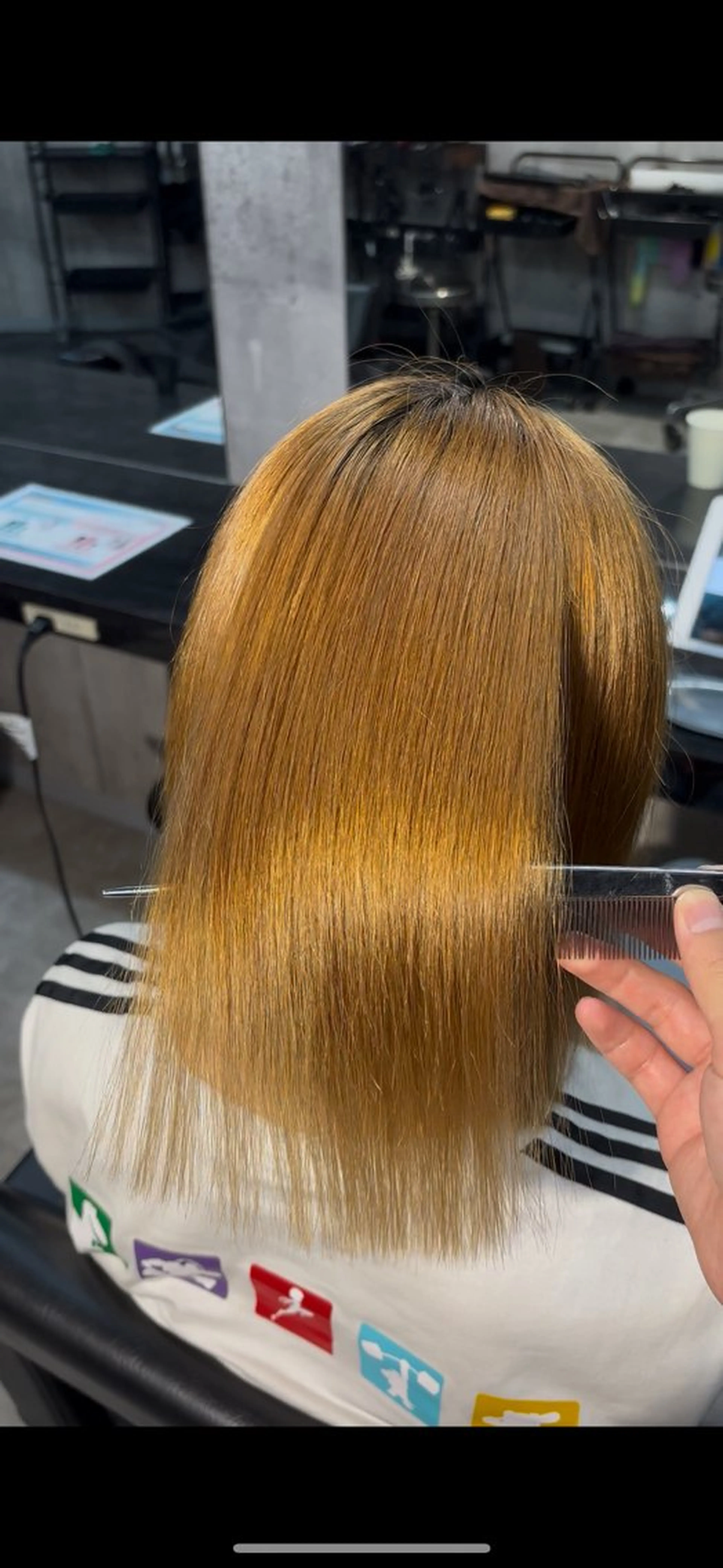 ミディアム 縮毛矯正 縮毛矯正 溝渕朋也 /髪質改善ストレートのヘアスタイル