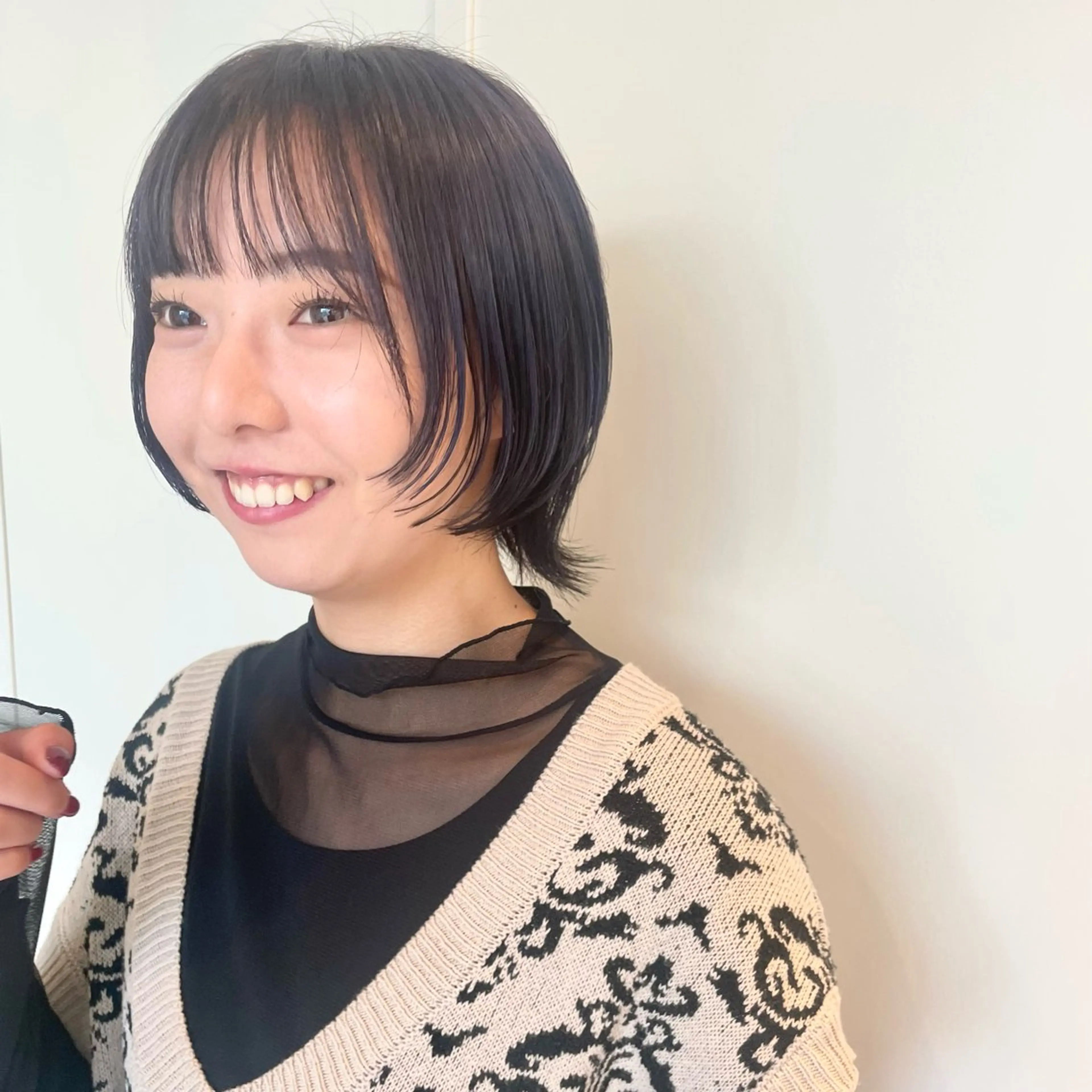 ショート カラー ディープラベンダー ラベンダーカラー ウルフカット 透明感カラー/ 寺田千雅子のヘアスタイル
