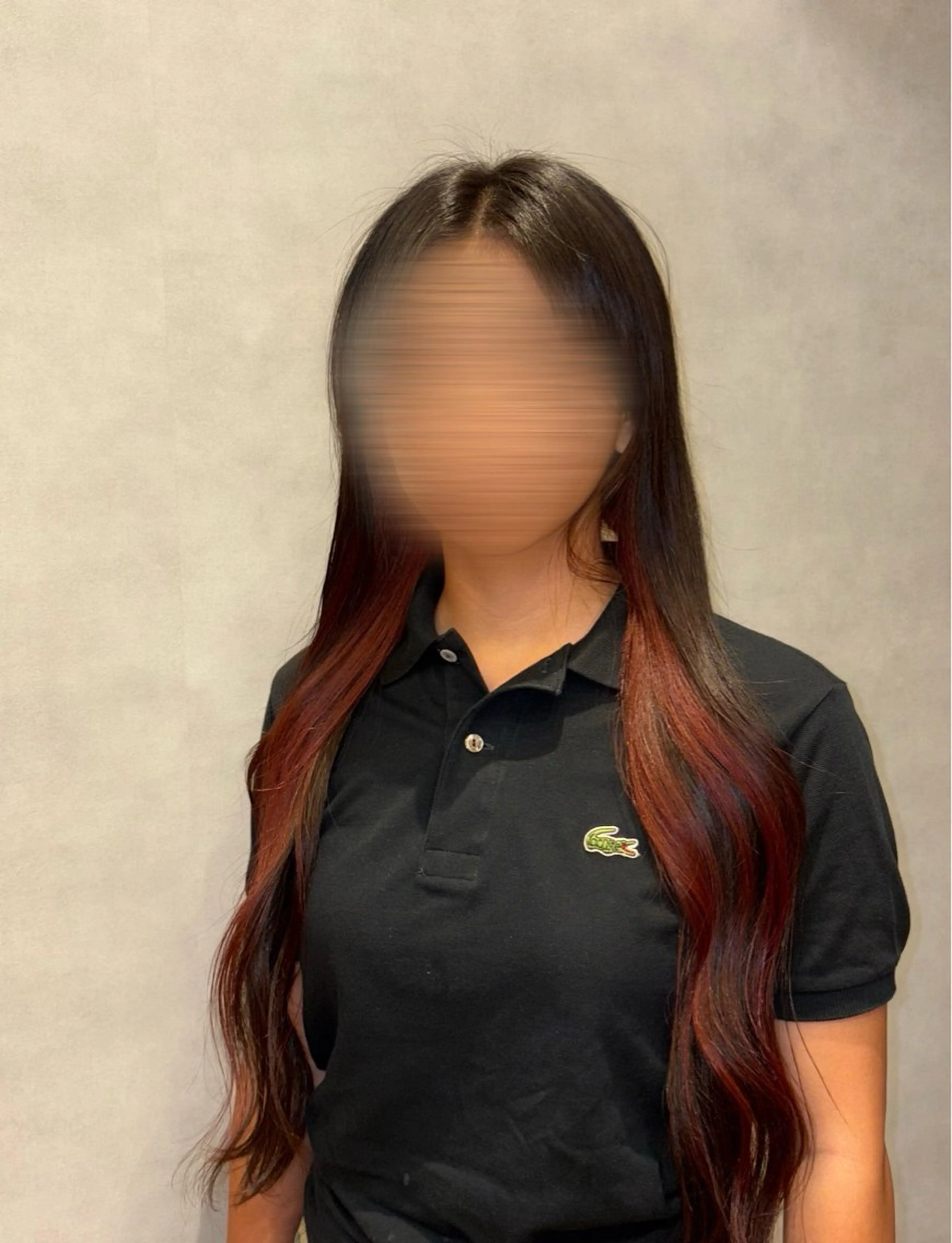 ロング カラー ブリーチ ブリーチなしカラー 中村 芹愛のヘアスタイル