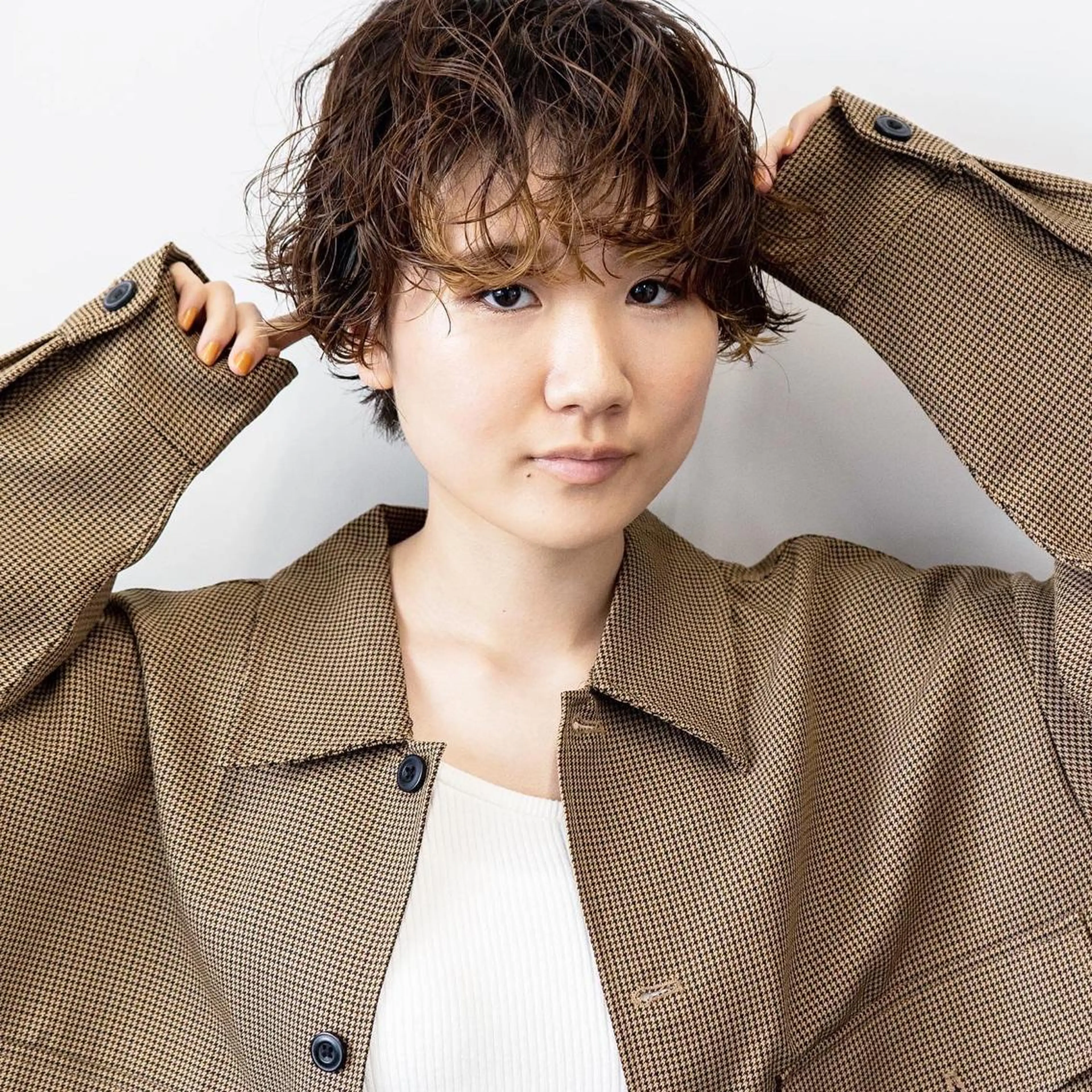 ショート パーマ ショートヘア 巻ける髪質改善で美髪 にデザイン✨/よしみのヘアスタイル