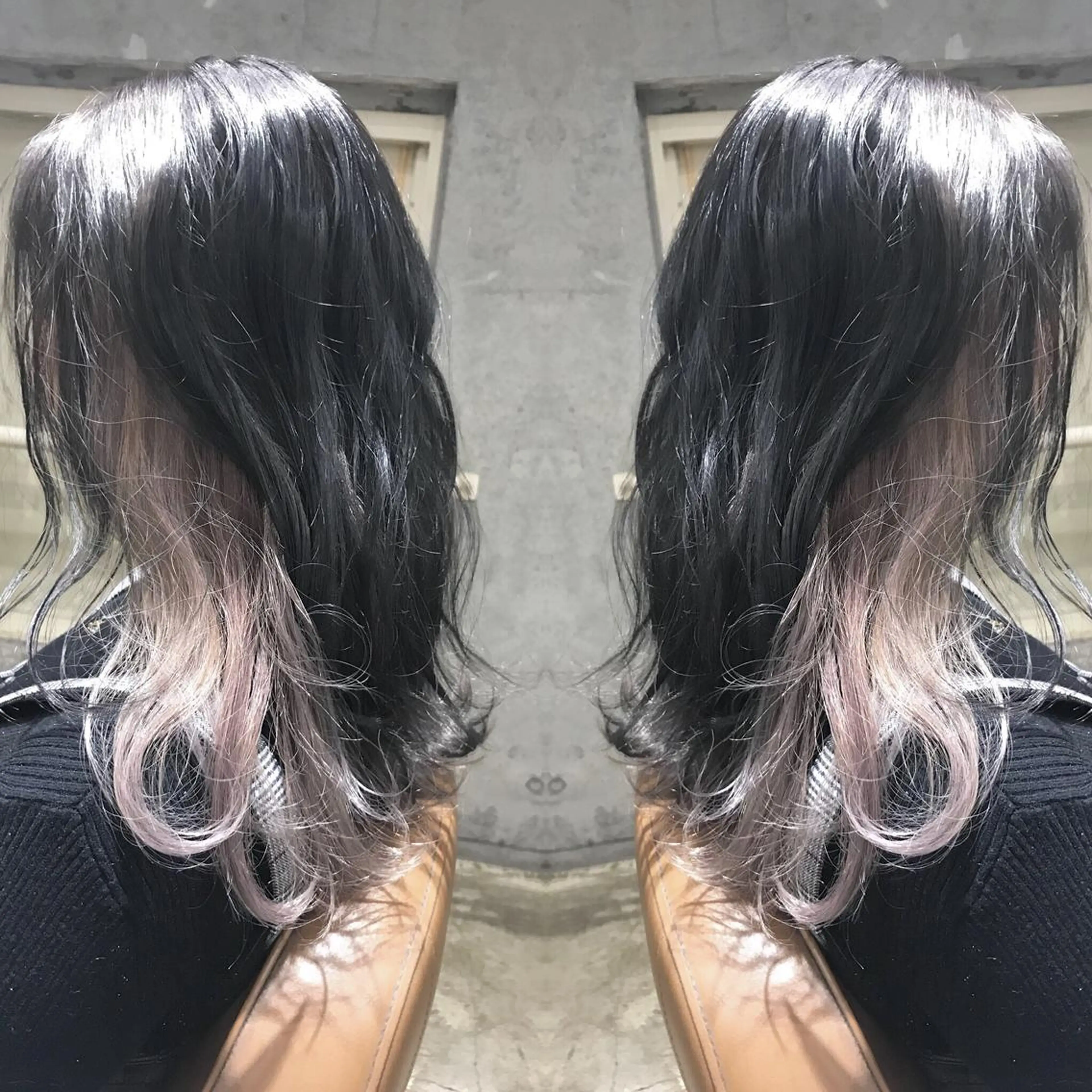 セミロング カラー パーマ ヘアアレンジ メンズ キッズ ネイル マツエク・マツパ ホワイト サロンドミルク 原宿のヘアスタイル