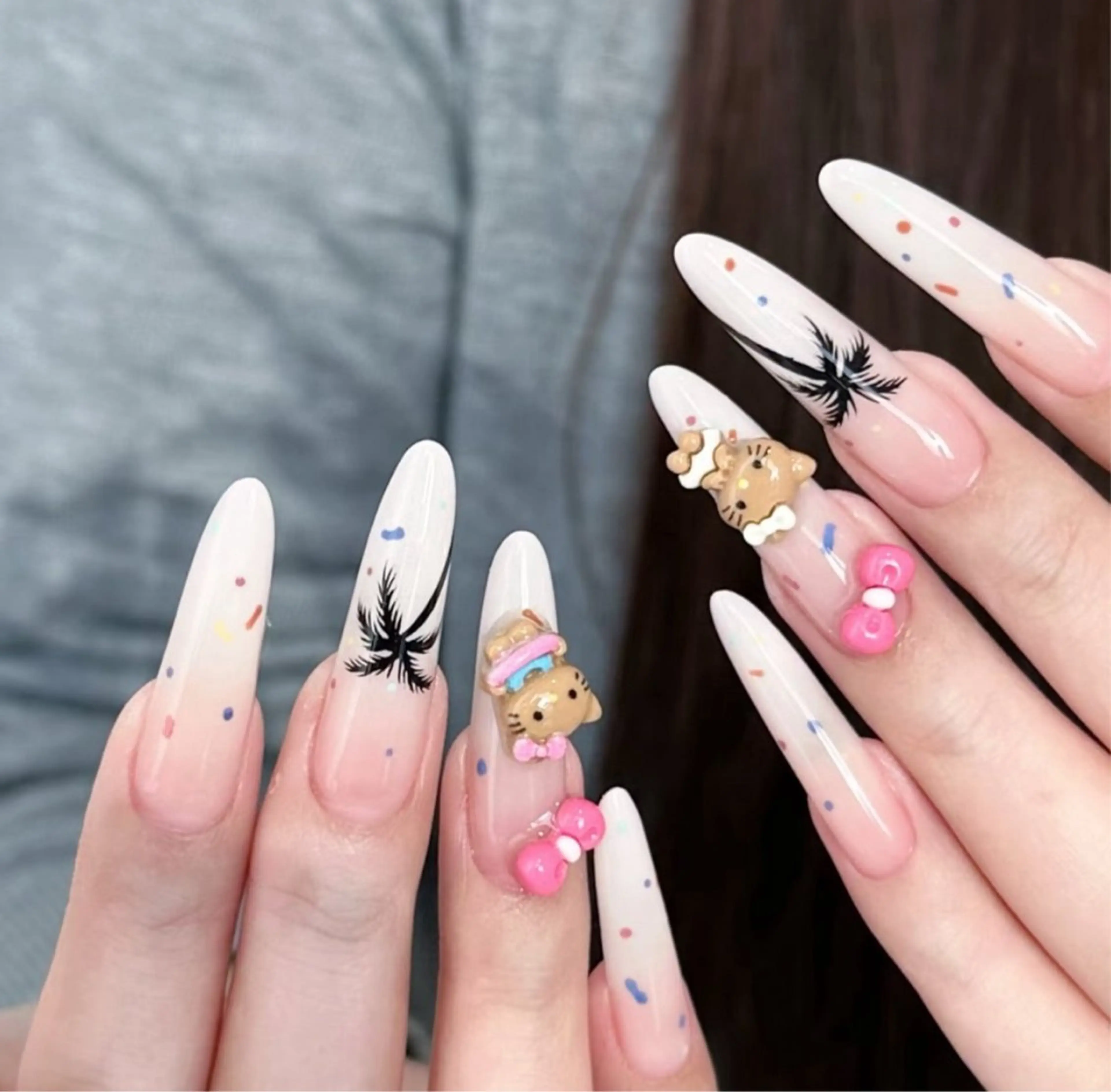ネイル アートネイル オーロラネイル チークネイル フレンチネイル ガラスフレンチ 🎀🎀YooLi Nail Salonのネイルデザイン