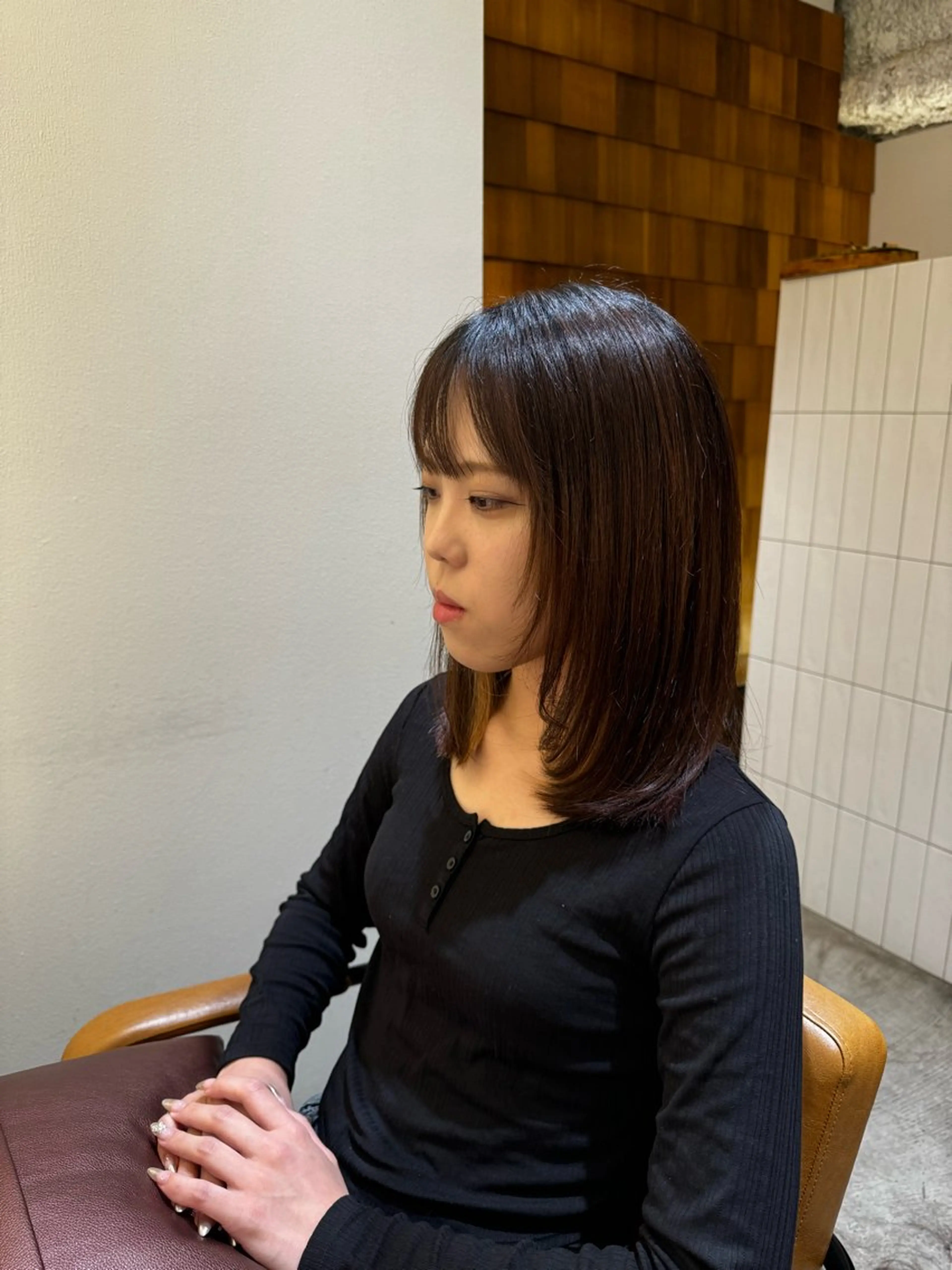 ミディアム 銀座骨格診断似合わせ 美容師中島年紀のヘアスタイル