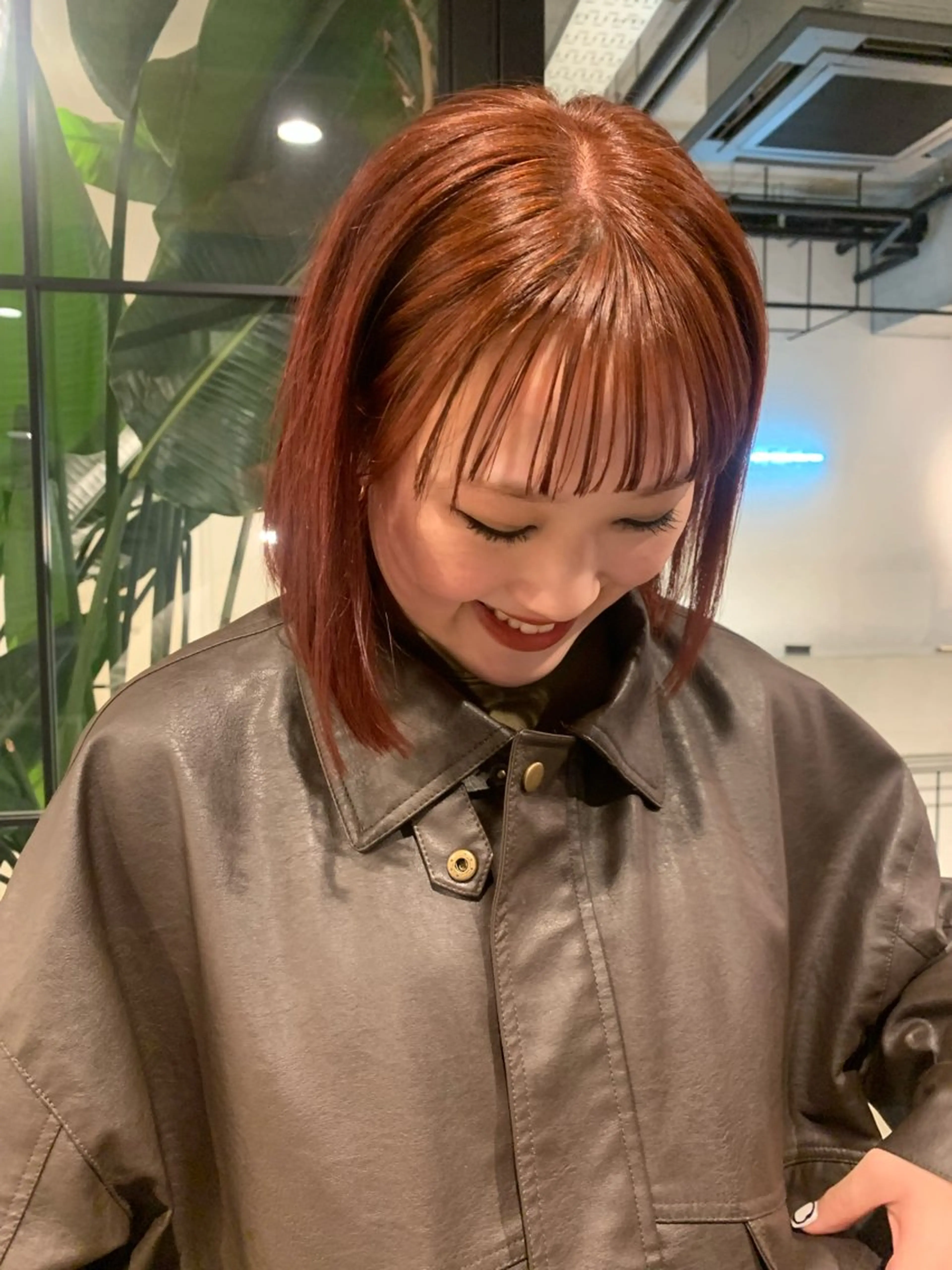 カラー ベージュ/ダブルカラ ー/新潟駅/青柳萌果のヘアスタイル