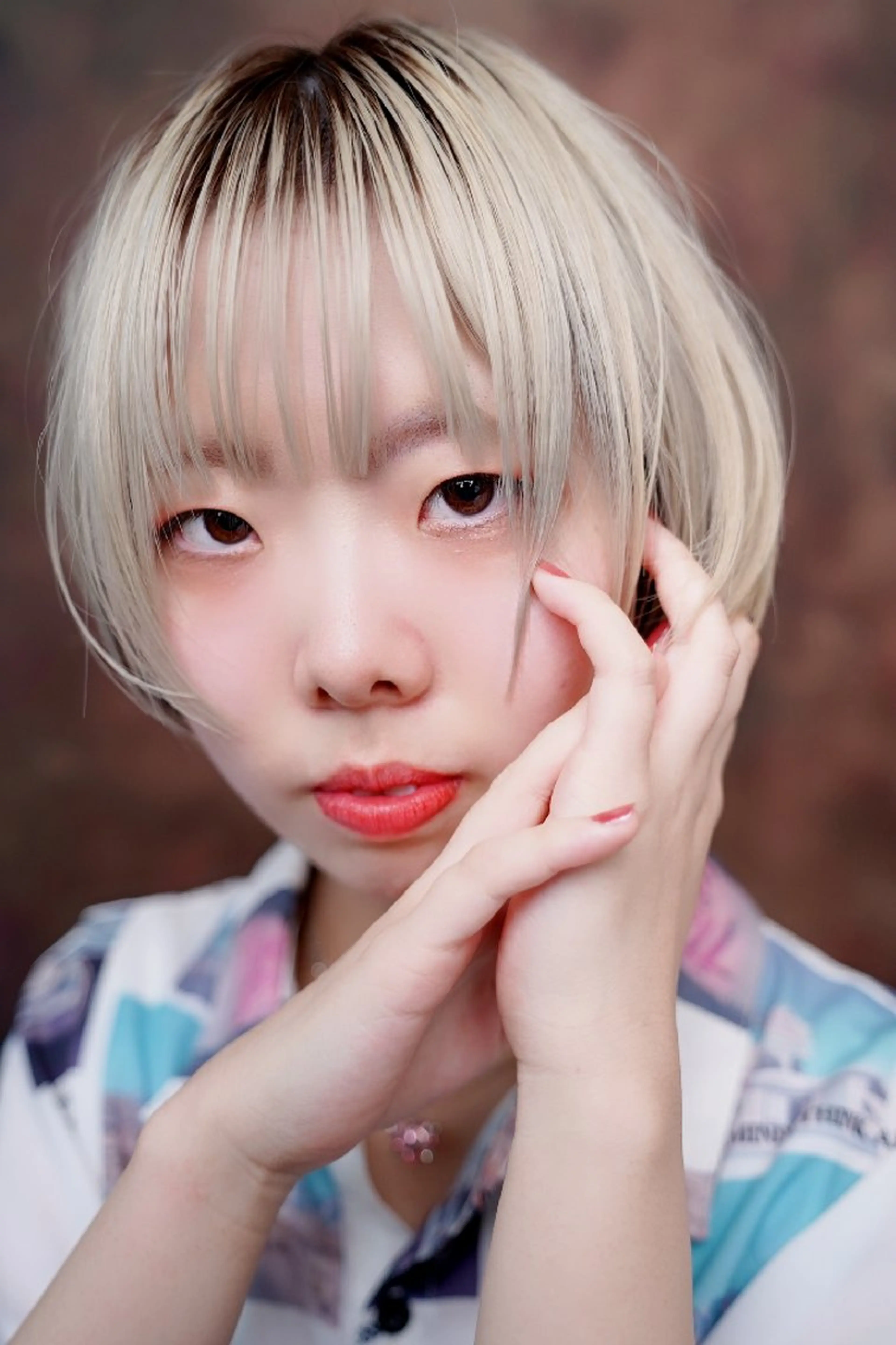 ショート カラー ブリーチ ハイトーンカラー 松尾 泰伸のヘアスタイル