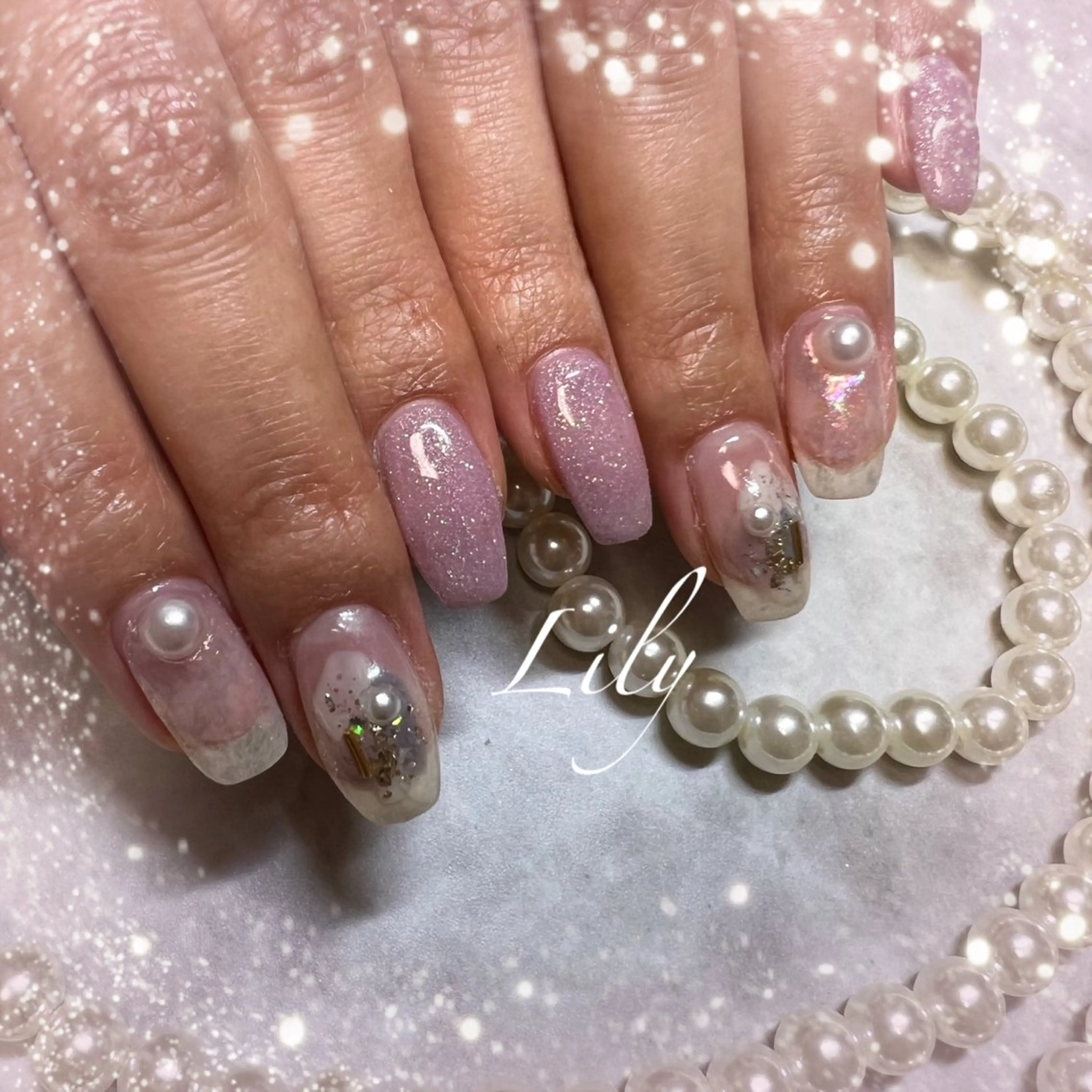 ネイル ハンドネイル Lily*nail 🌻Mii🌻のネイルデザイン
