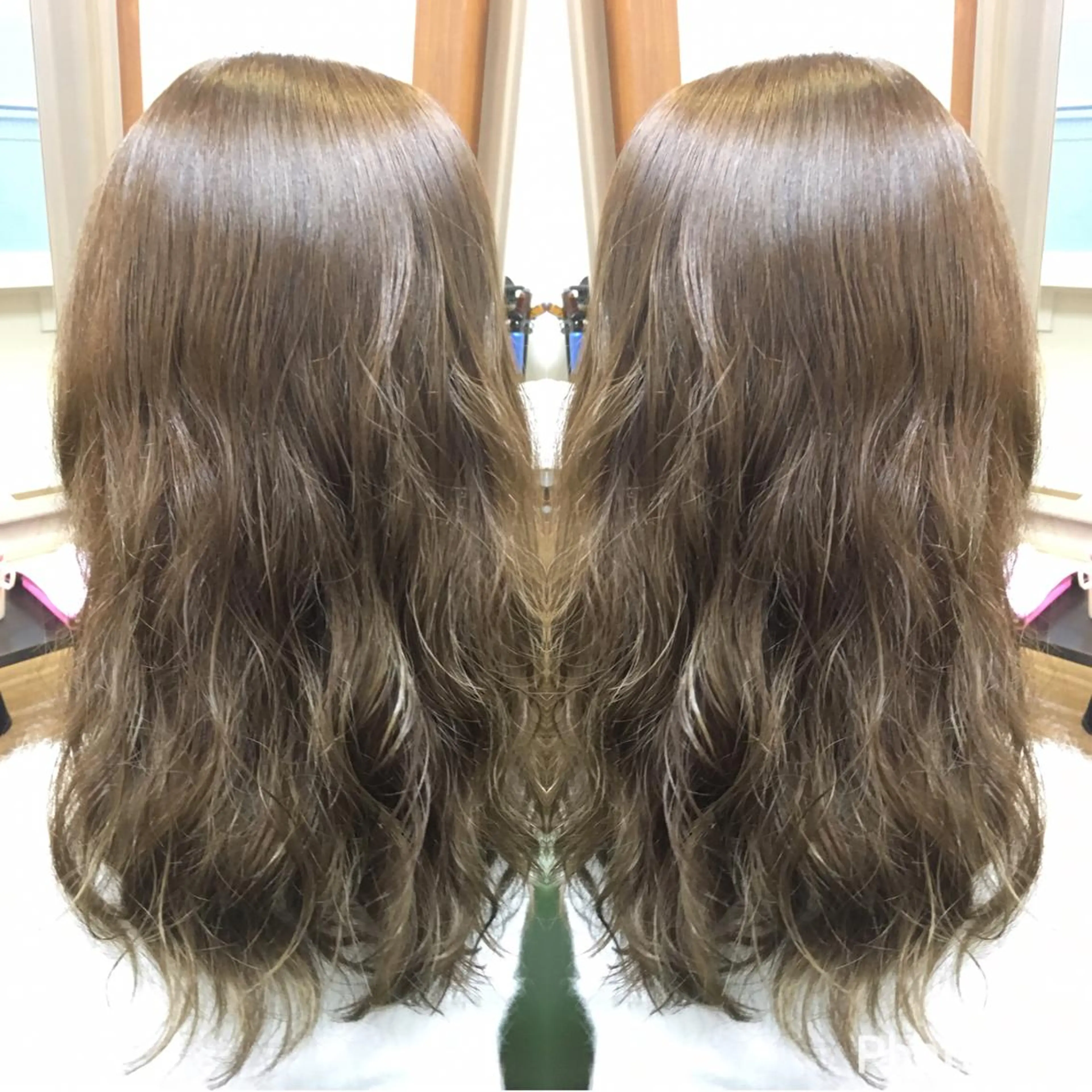 ロング カラー パーマ ヘアアレンジ メンズ キッズ ネイル マツエク・マツパ イルミナカラー SHIORI💜口コ ミNo.1艶カラーのヘアスタイル