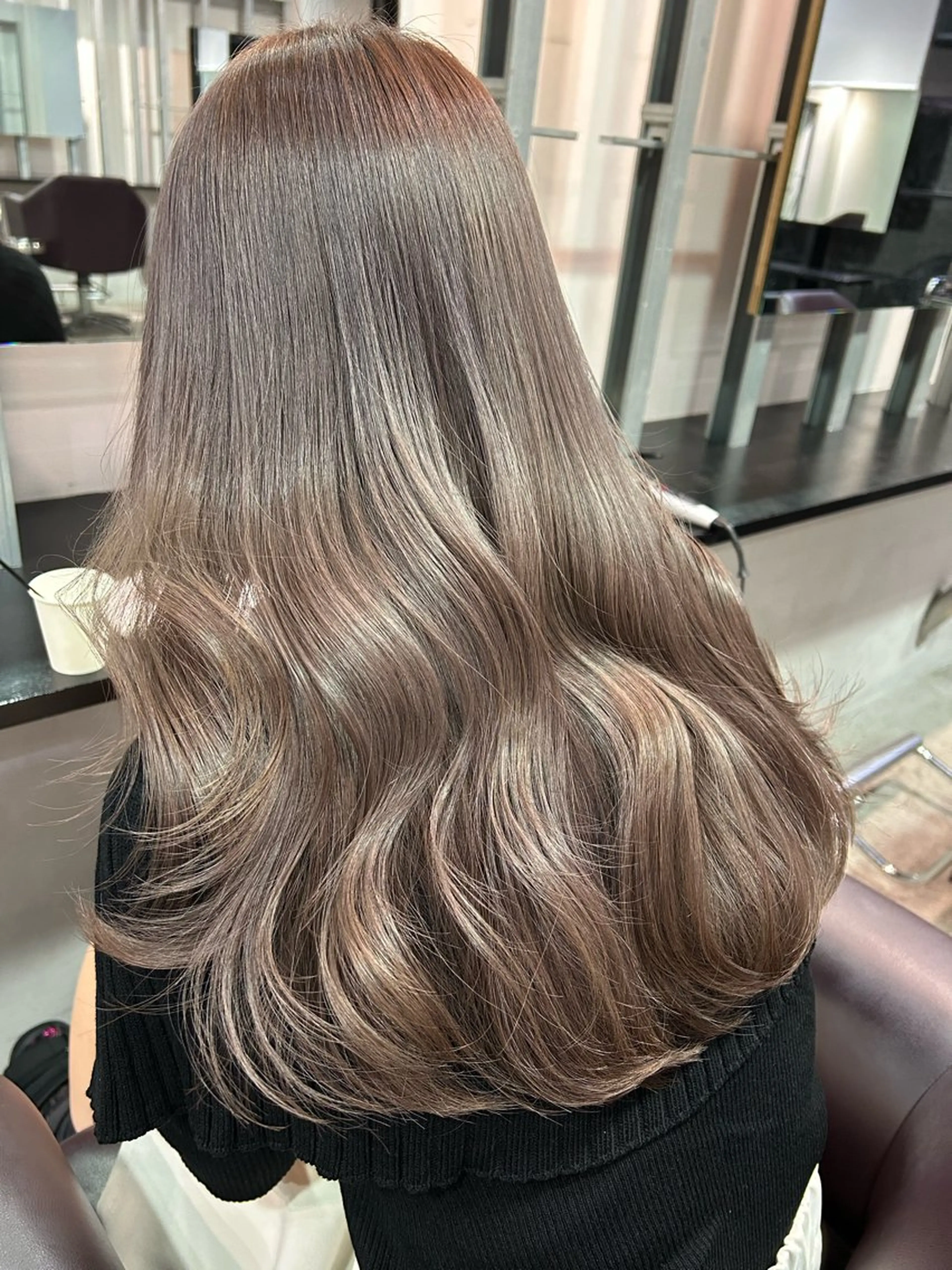 ロング カラー ダブルカラー グレージュ トリートメント グレージュカラー🤎 mai🤎のヘアスタイル