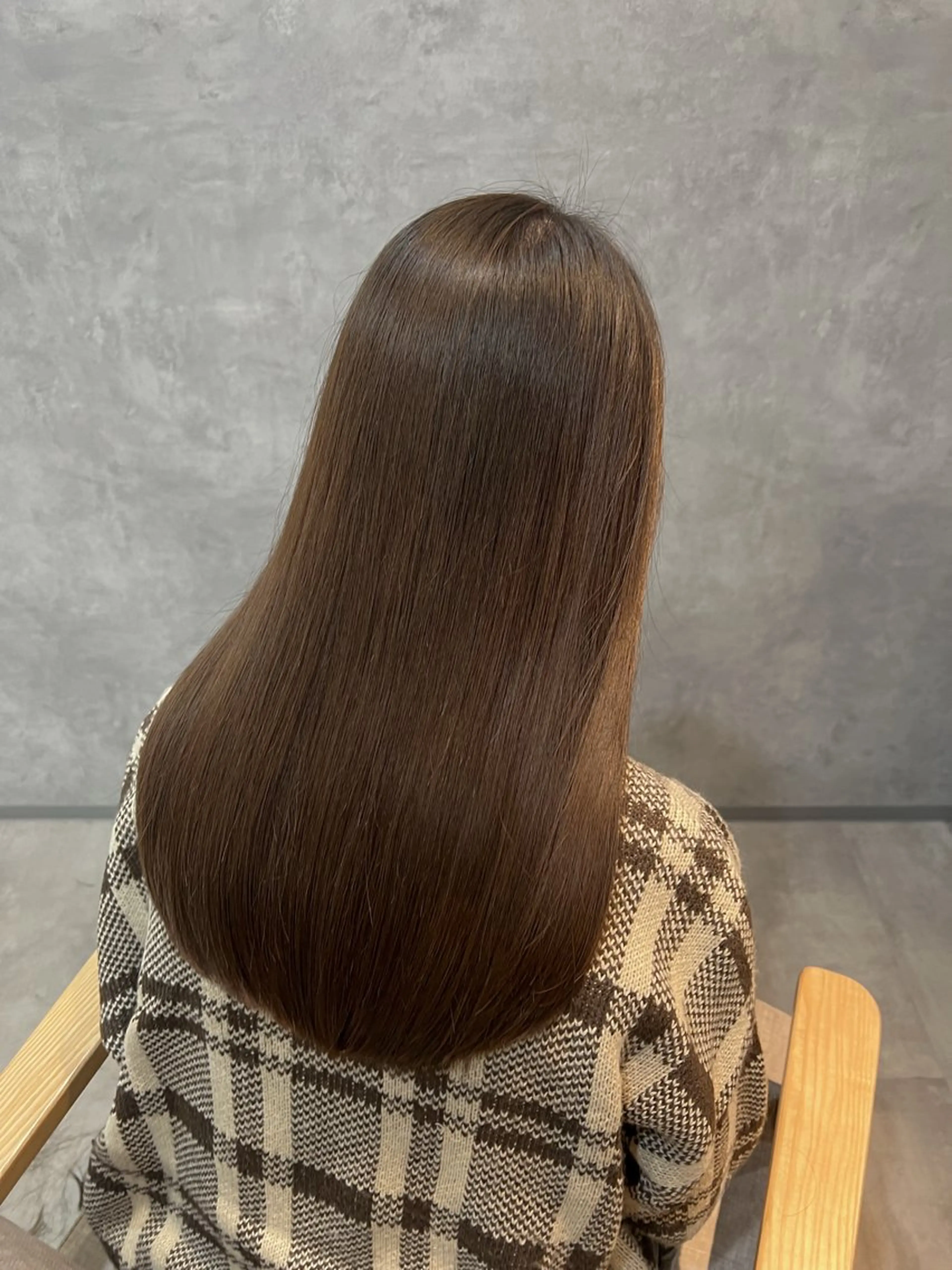 ロング カット 縮毛矯正 トリートメント 中村 ひなたのヘアスタイル