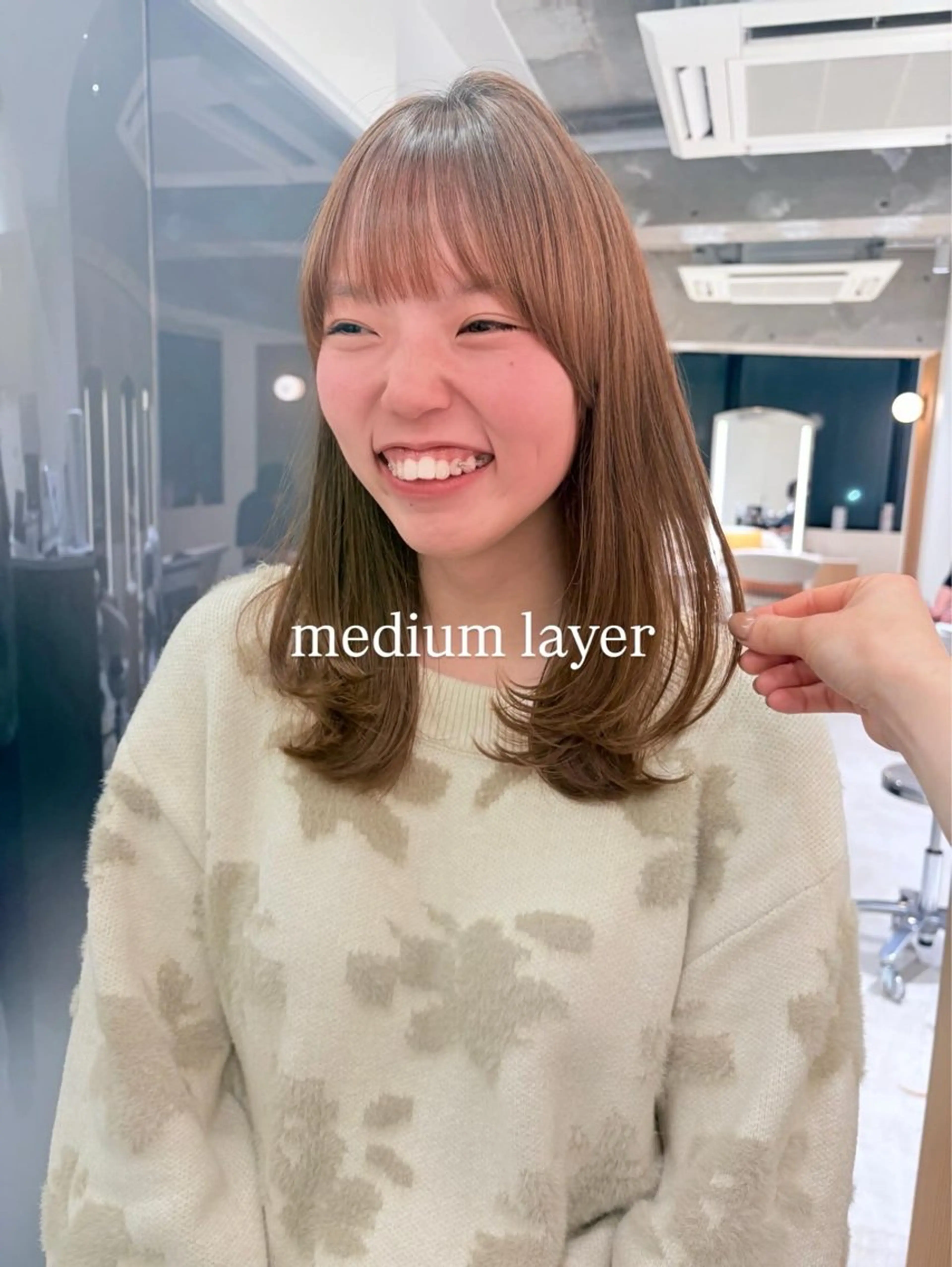 ミディアム ボブ レイヤーカット 🫧ナギサ/本厚木/ ボブ/ミディアム🫧のヘアスタイル