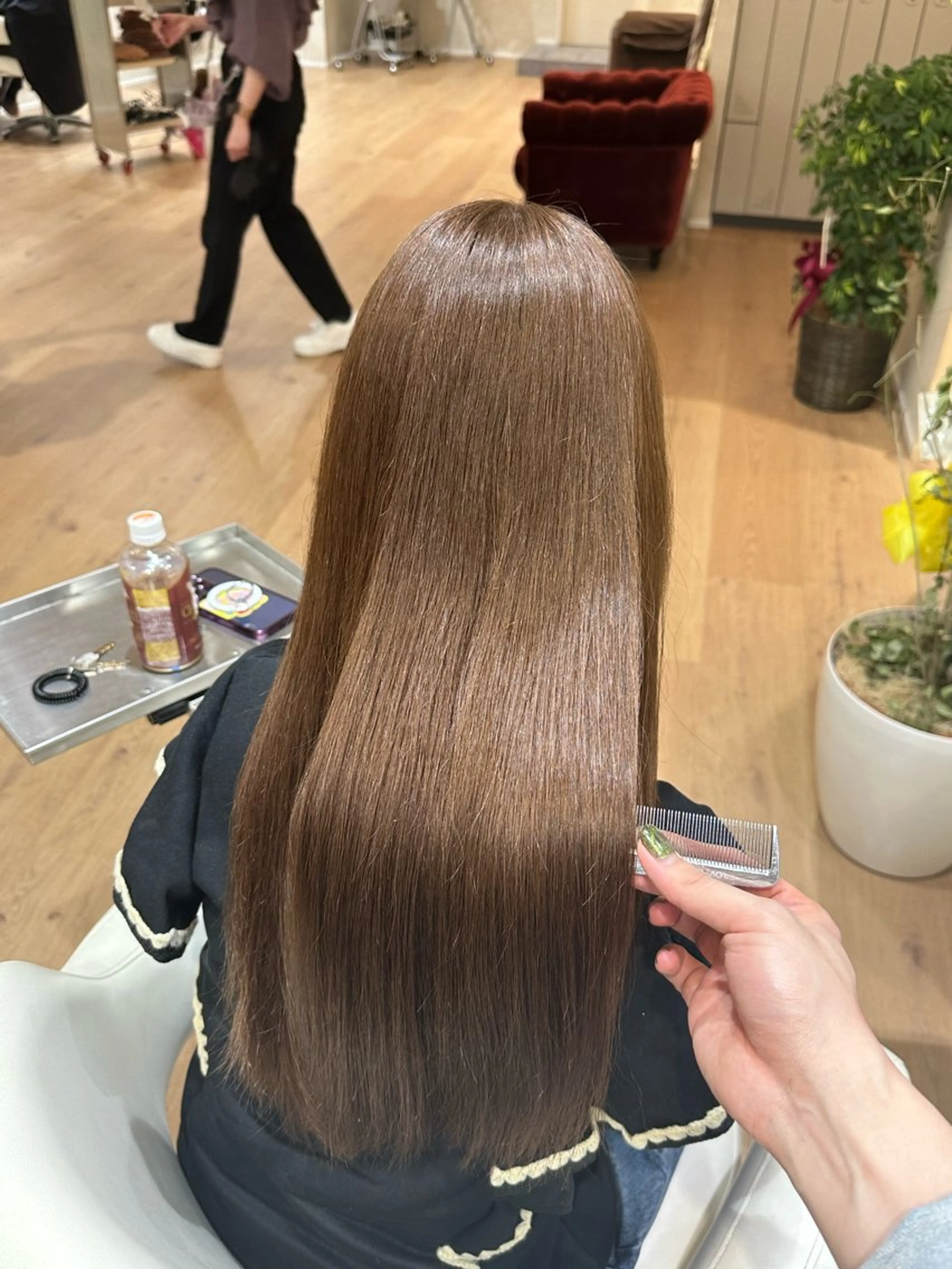 ミディアム 髪質改善 トリートメント カット ヘアカラー トリートメント 美髪🫧ブリーチ/ デザイン/永田汰伊智のヘアスタイル