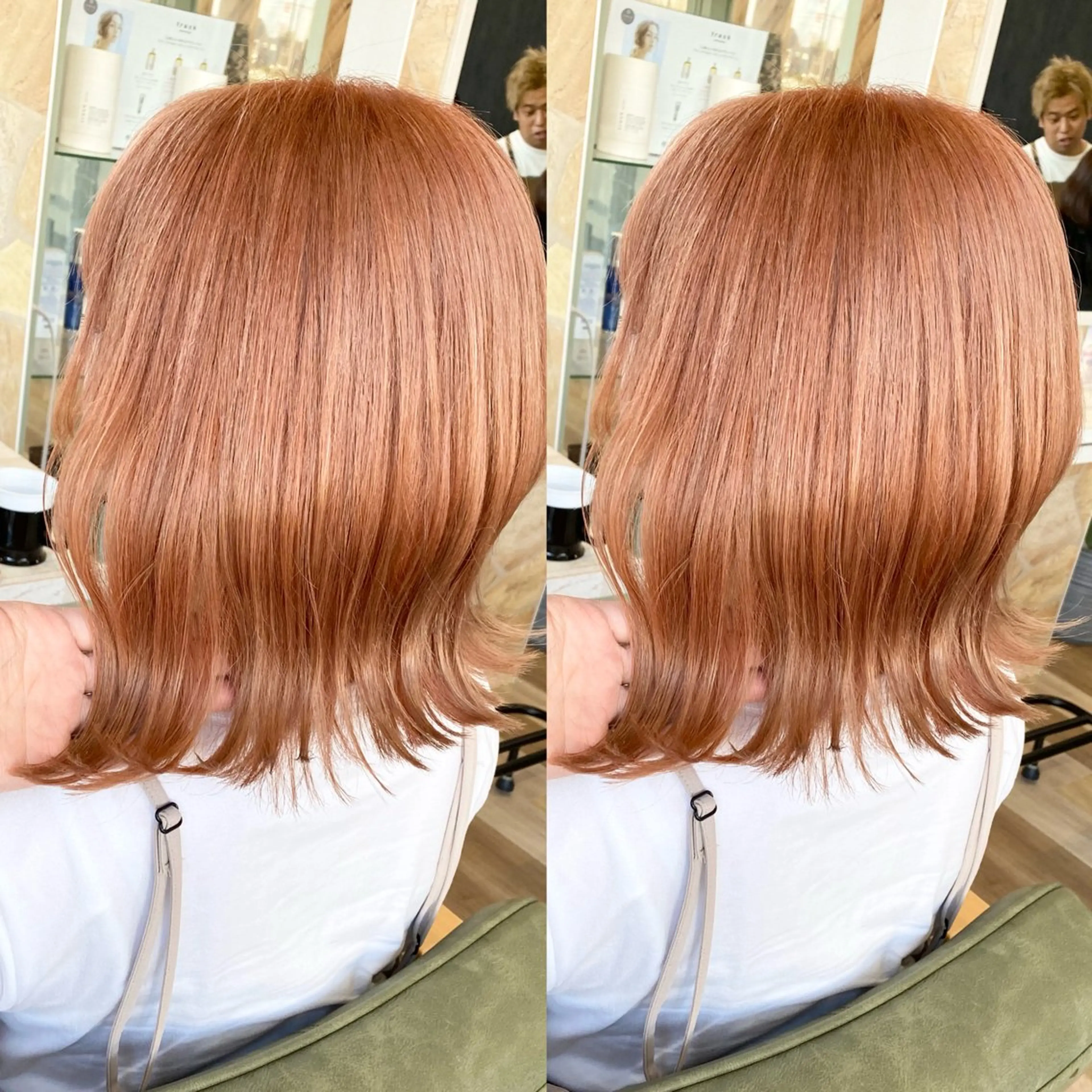 セミロング カット ヘアカラー トリートメント ケアブリーチ 黒瀬有汰のヘアスタイル