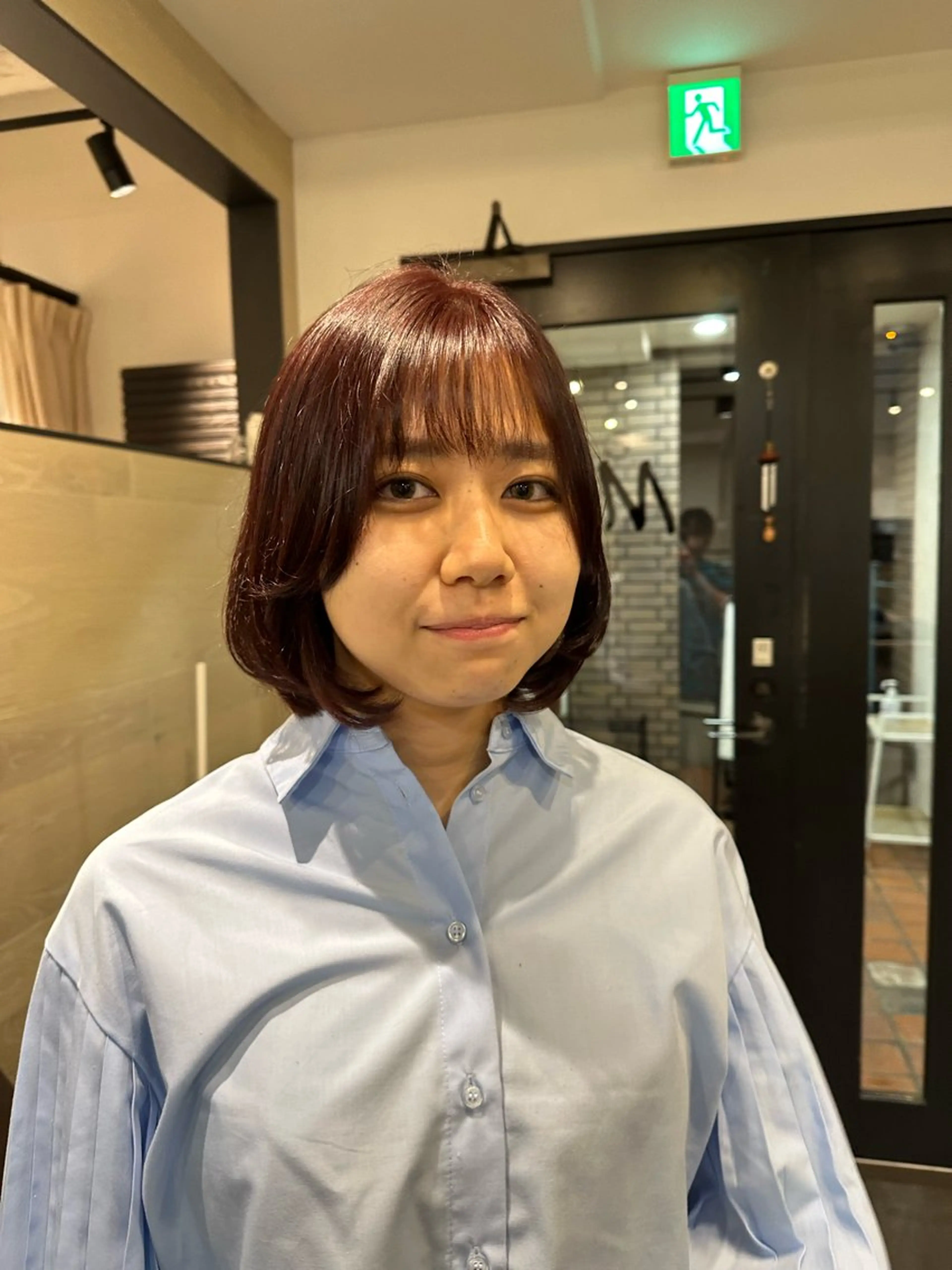 ミディアム カラー ブラウンカラー 髙橋遥 /メンズカットのヘアスタイル