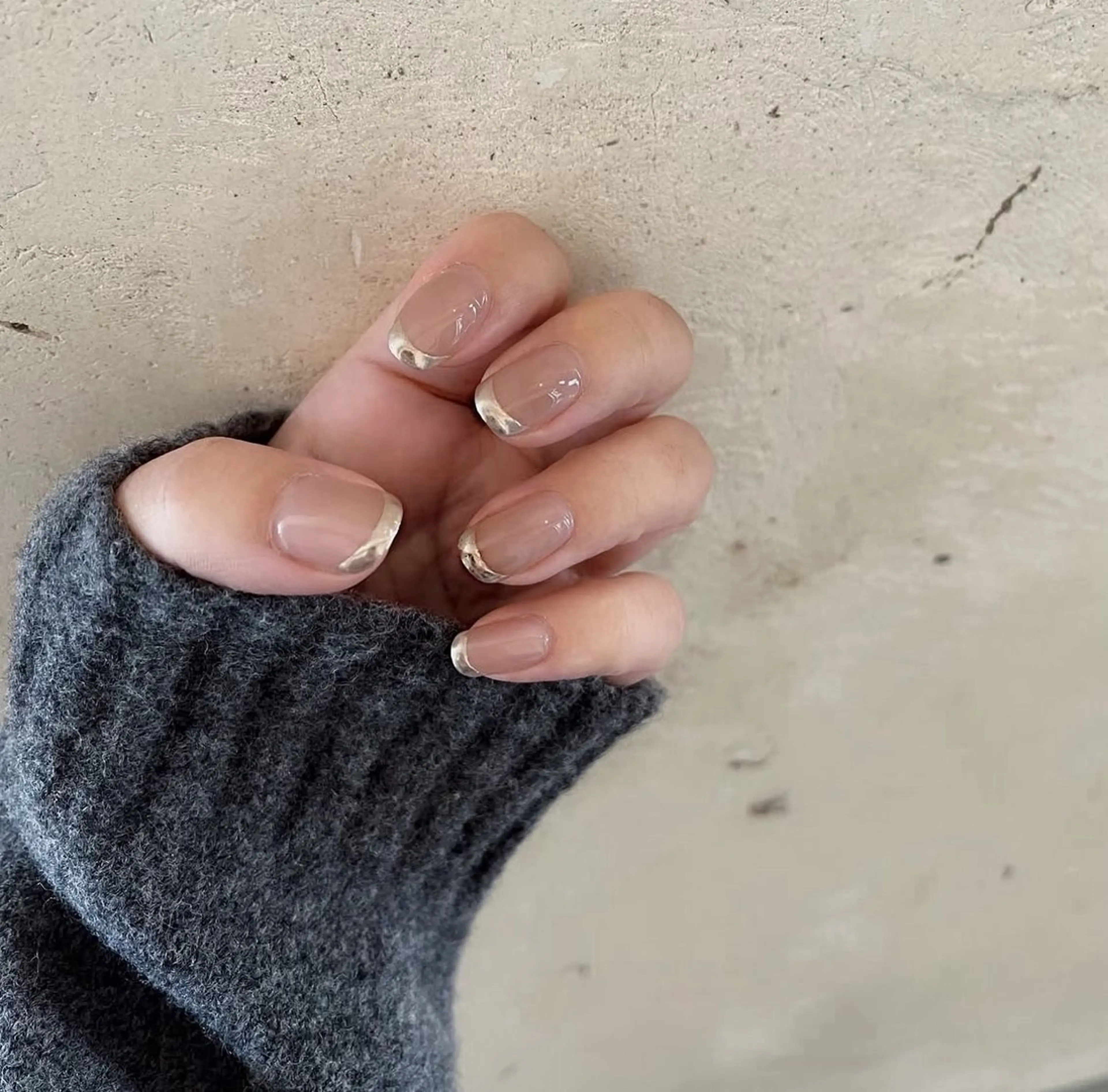 ミラーフレンチ ベースカラー込み【オフなし】の写真