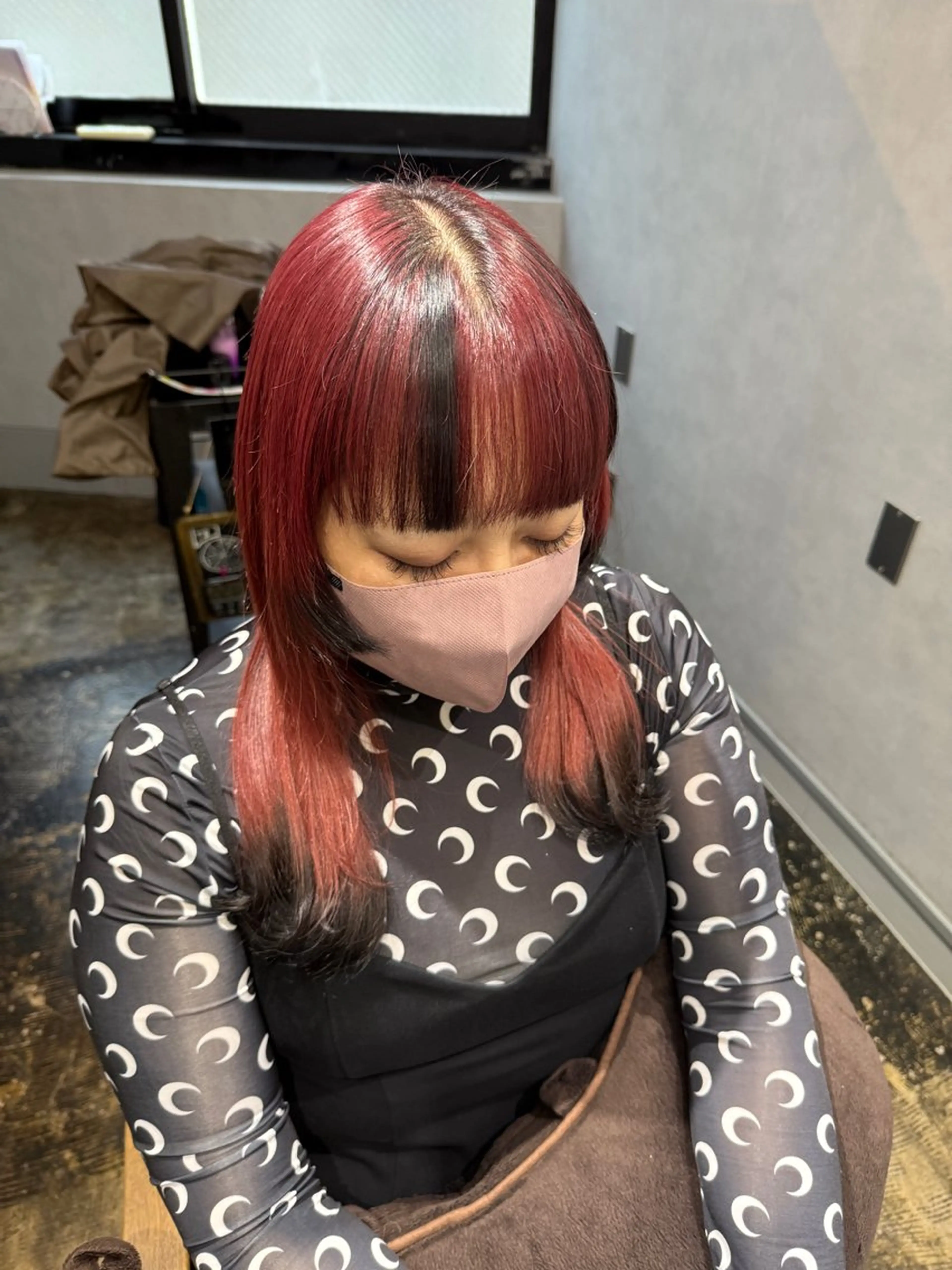 セミロング カラー 黒髪 姫カット カット ヘアカラー トリートメント 透明感カラー/パーマ 🌀アオノのヘアスタイル