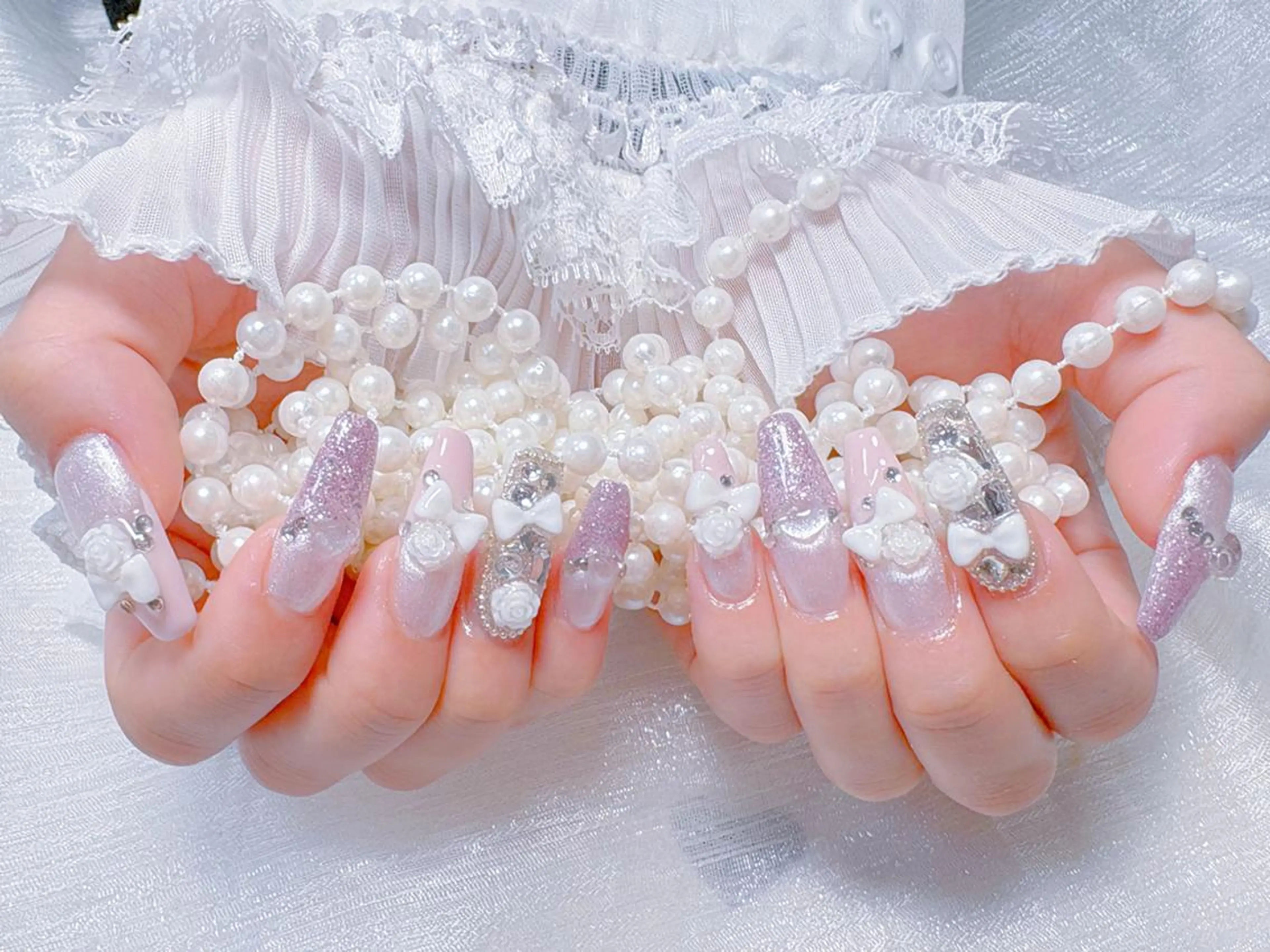 ネイル ハンドネイル 🎀鈴音🎀 ワンホンネイルのネイルデザイン