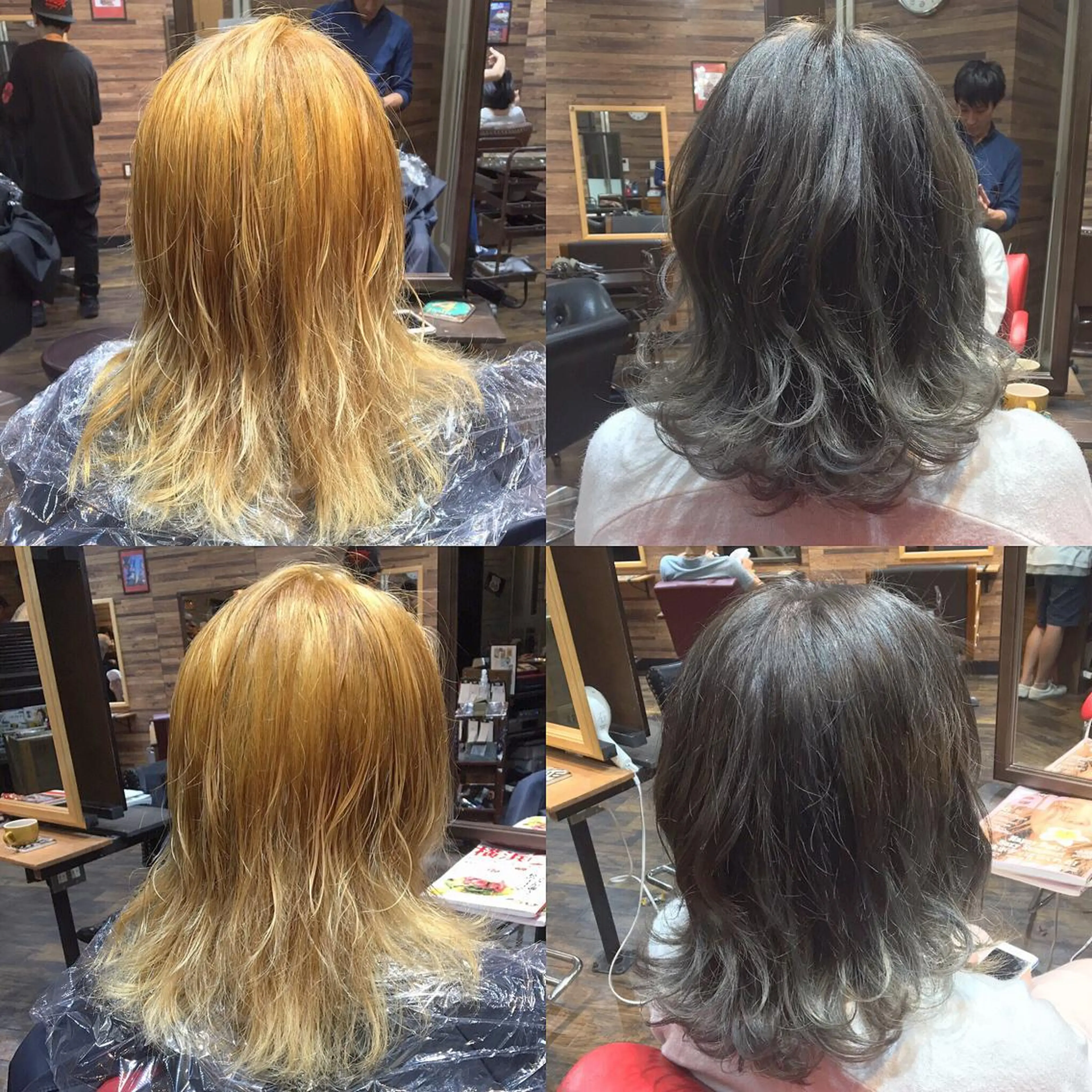 セミロング カラー ブリーチ イルミナカラー くせ毛 川名 充✂️のヘアスタイル