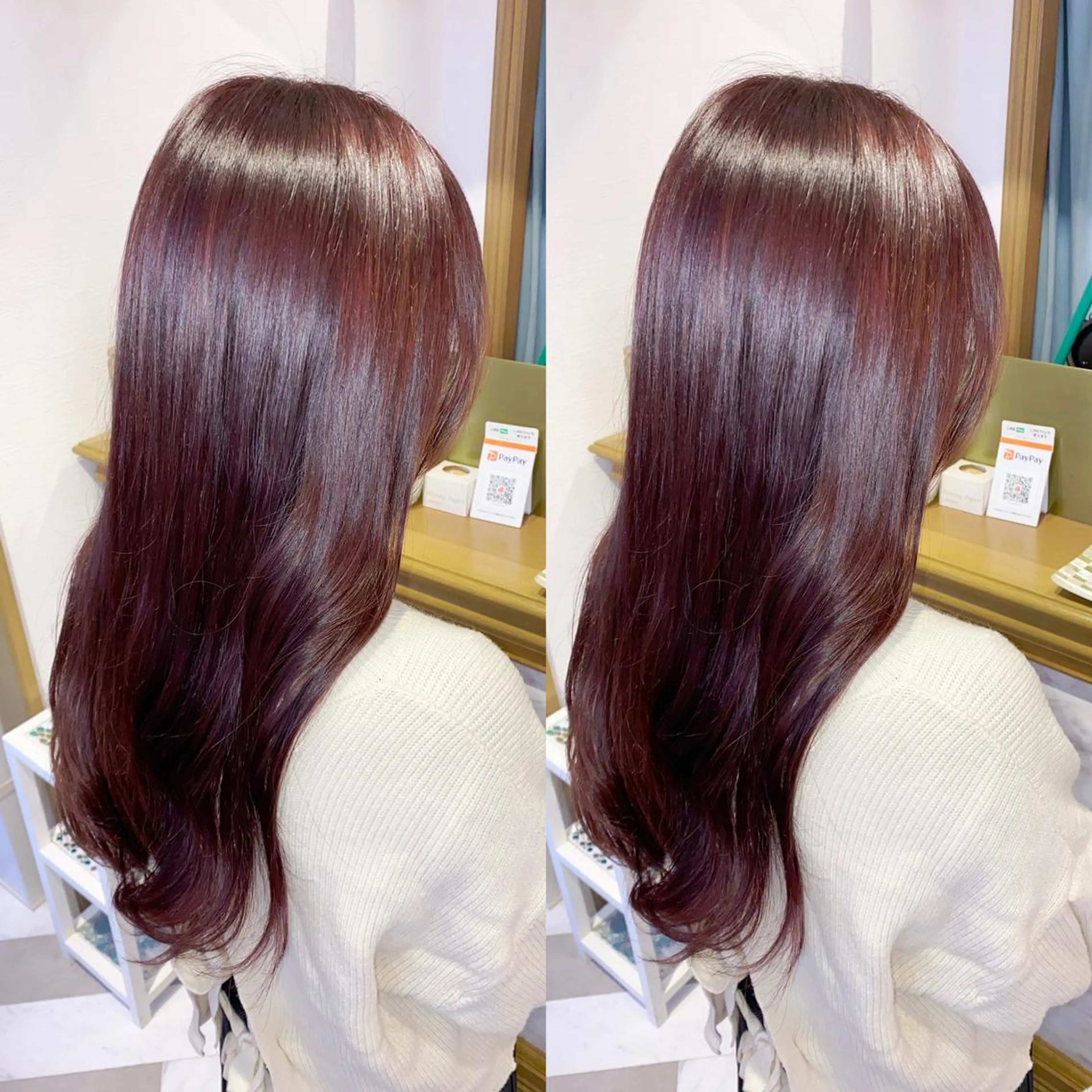 ミディアム カット ヘアカラー トリートメント レイヤーカット /透明感カラー西田のヘアスタイル