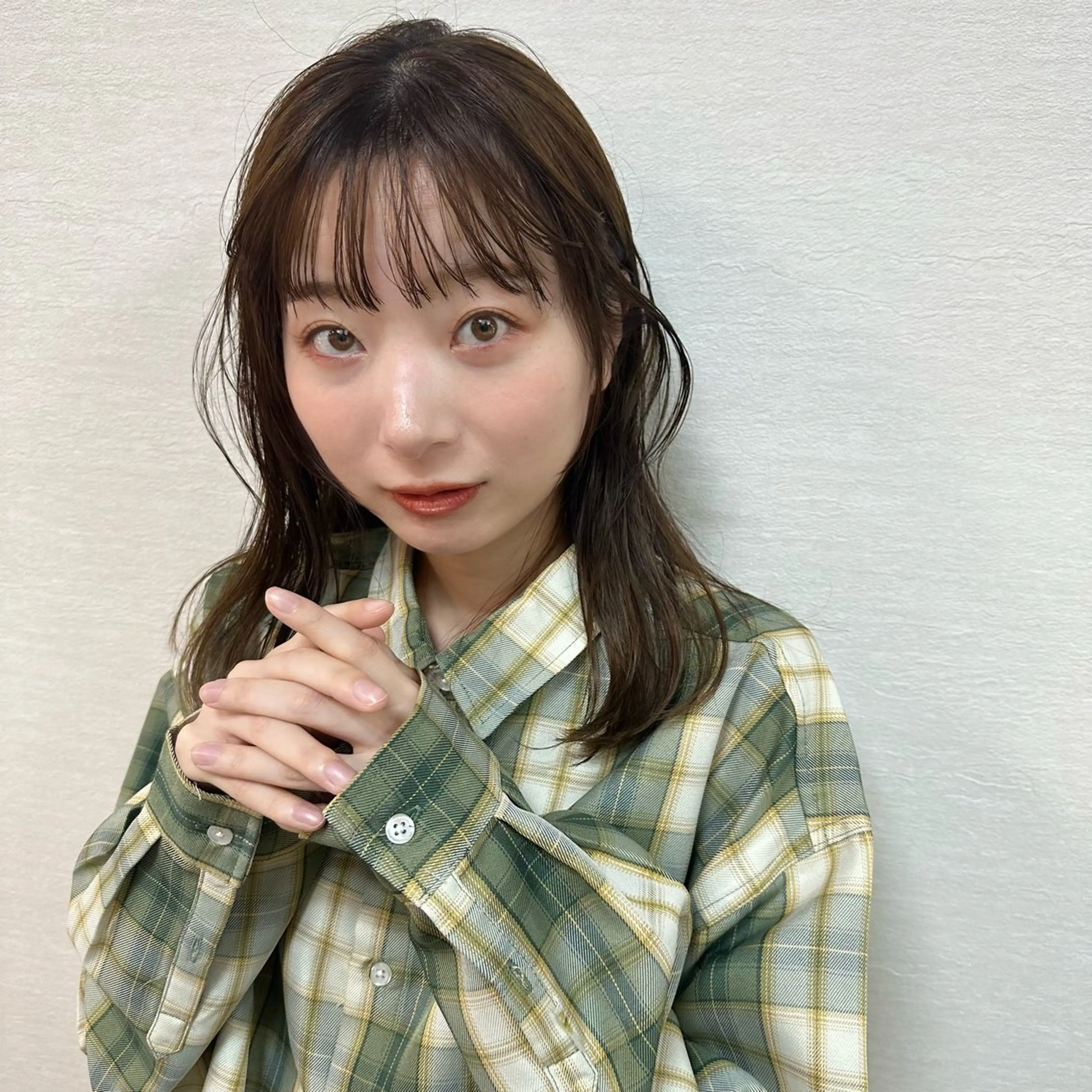 ミディアム カラー ベージュカラー オリーブベージュ カット ヘアカラー トリートメント レイヤー/高橋 みく /池下/千種のヘアスタイル