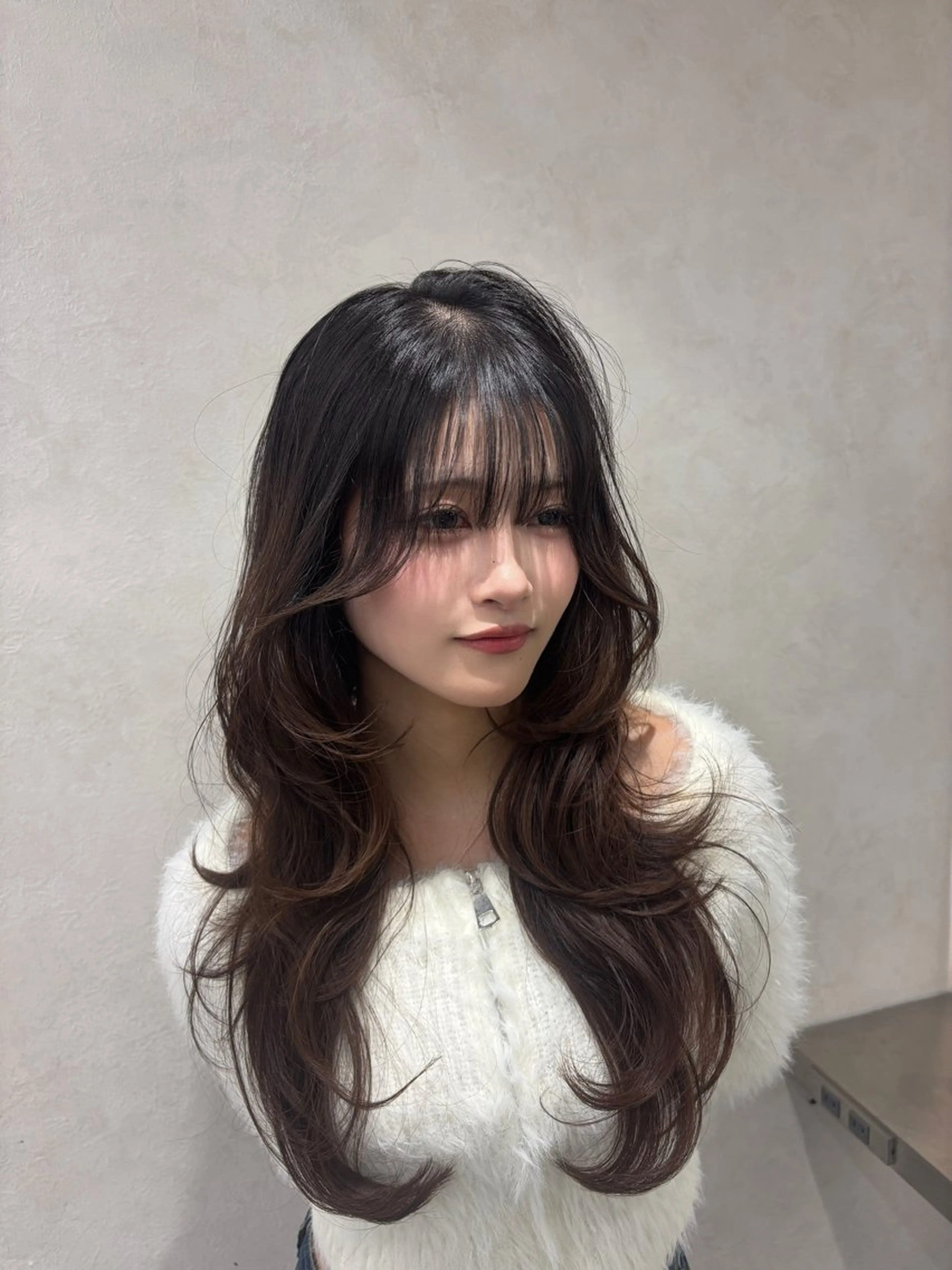 ロング ハッシュカット ハイレイヤー レイヤーカット Yuta✂︎ 韓国レイヤー🪽のヘアスタイル