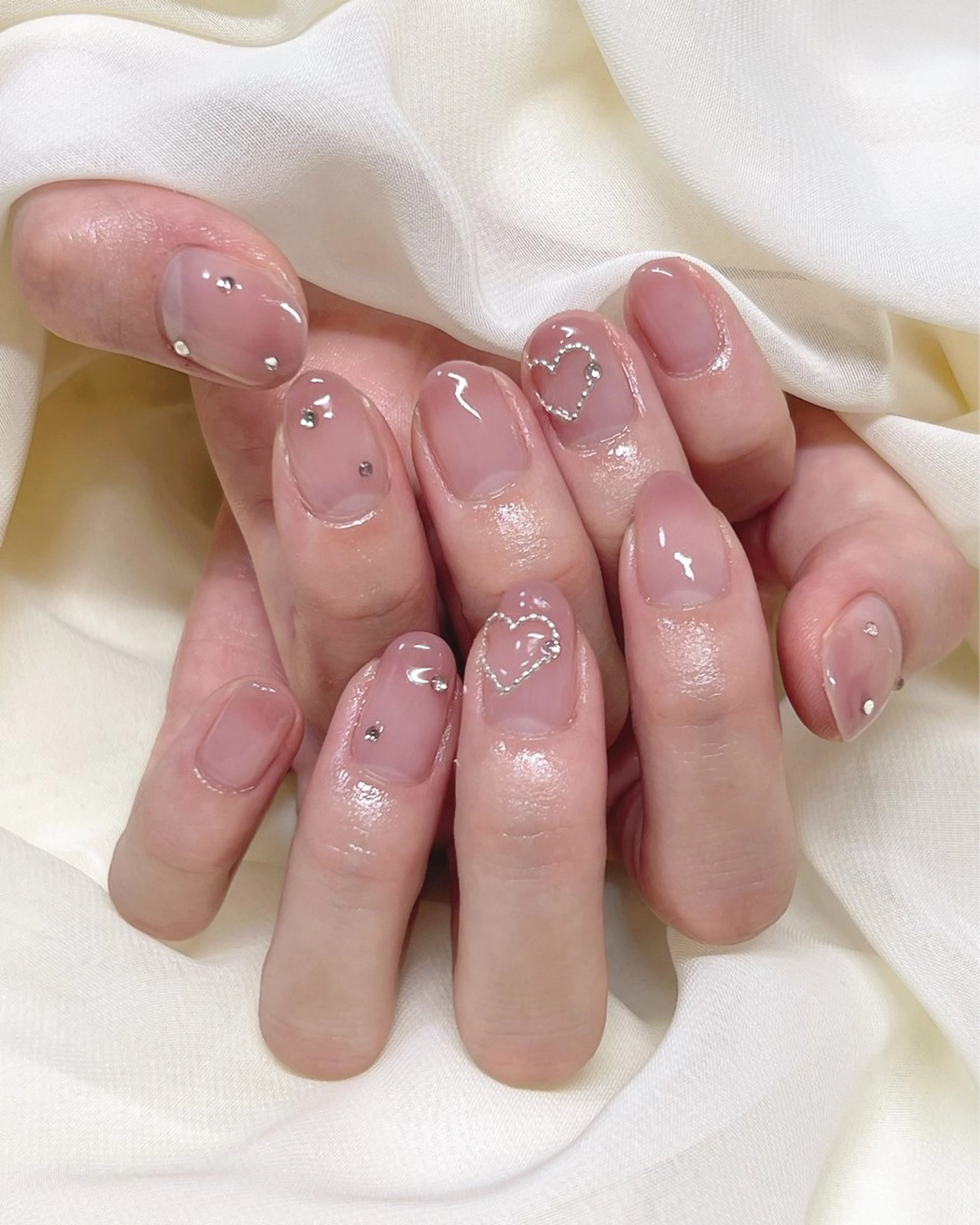 ネイル ハート シンプルネイル nail salon MUAのネイルデザイン