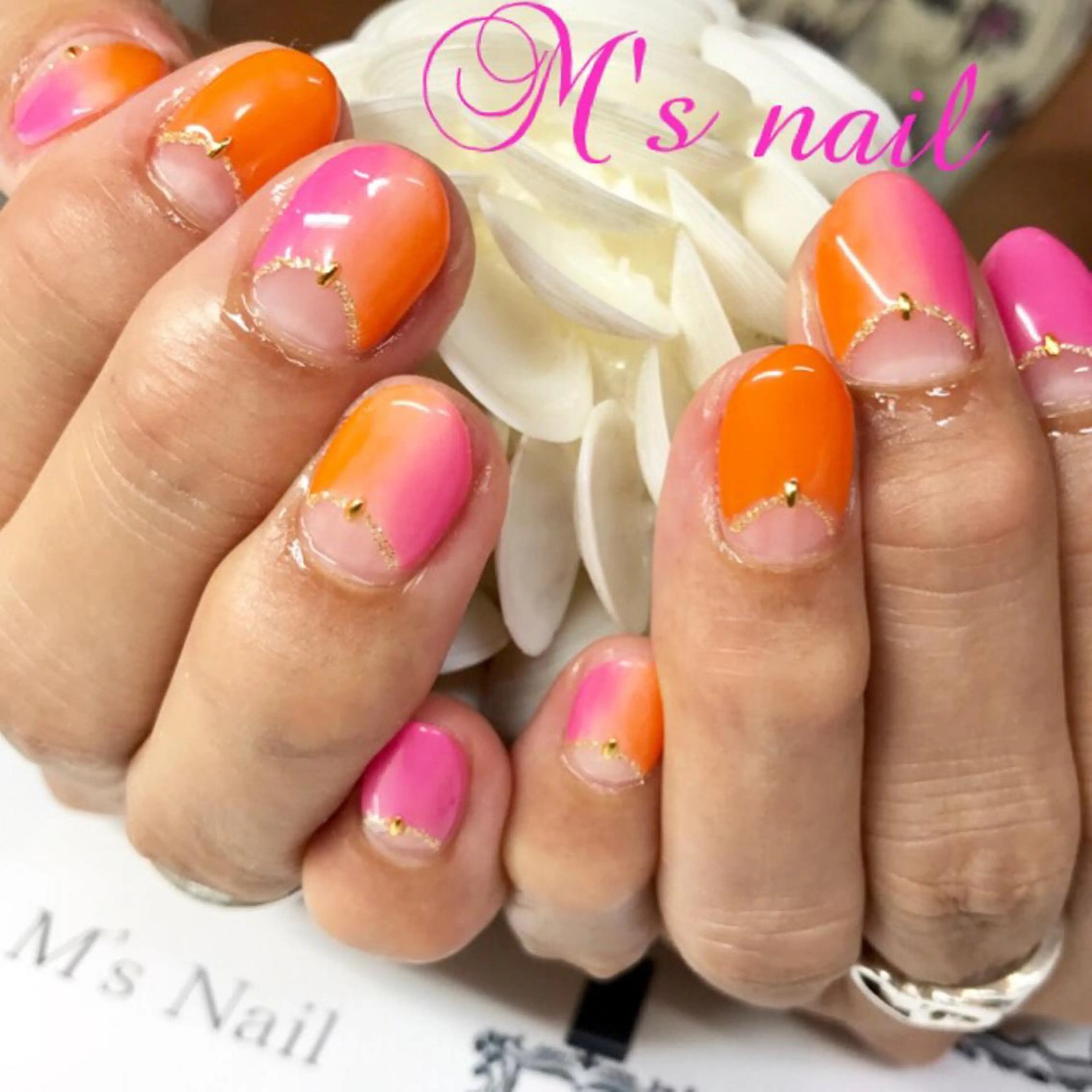 ネイル フレンチネイル 逆フレンチ M's nail ..高幡不動のネイルデザイン