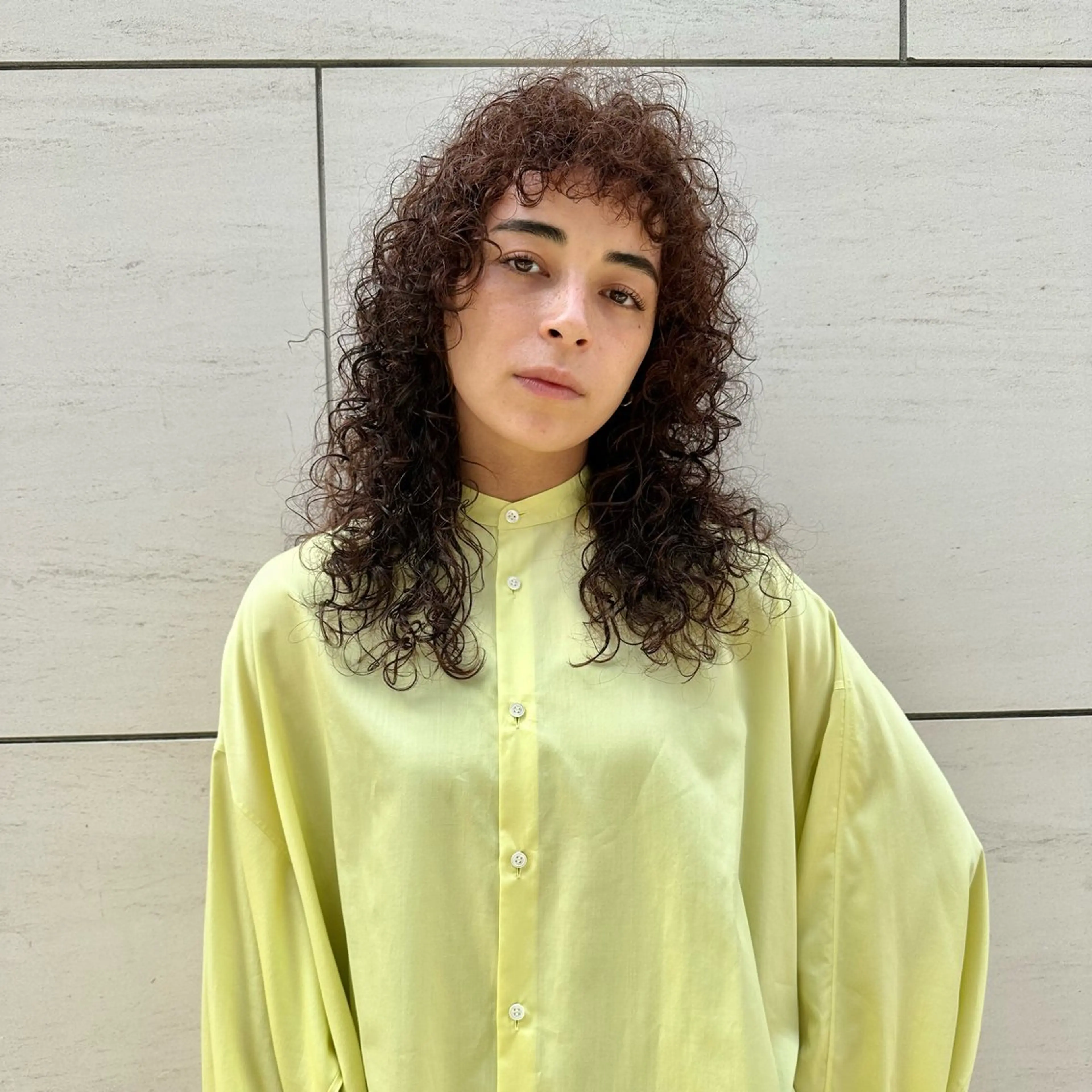 ロング パーマ ウルフカット スパイラルパーマ カット パーマ 🌈圧倒的デザイン パーマ　関和希のヘアスタイル