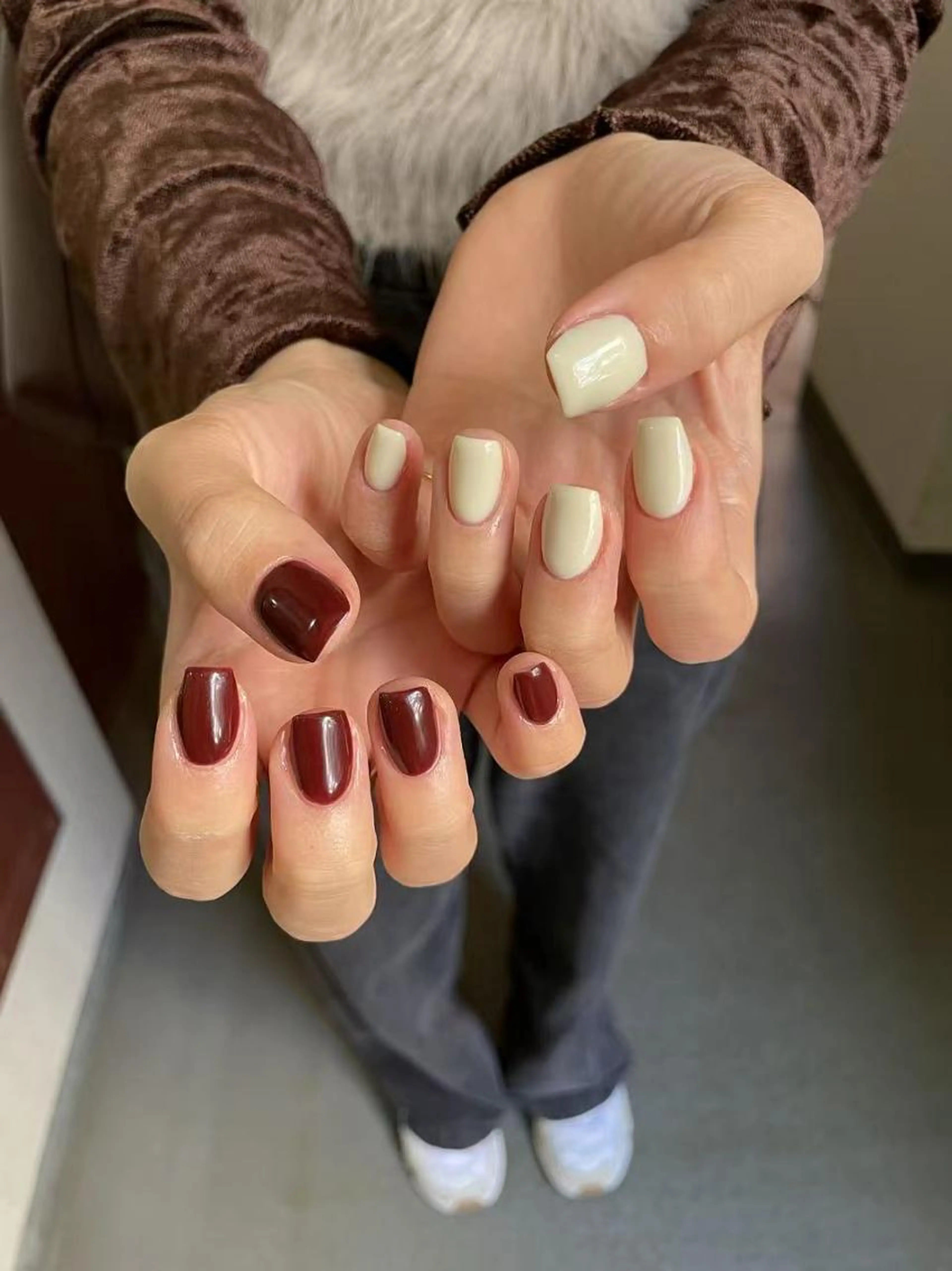 「オフあり」⋆˙♡✨ハンドワンカラー ＊ラメグラの写真
