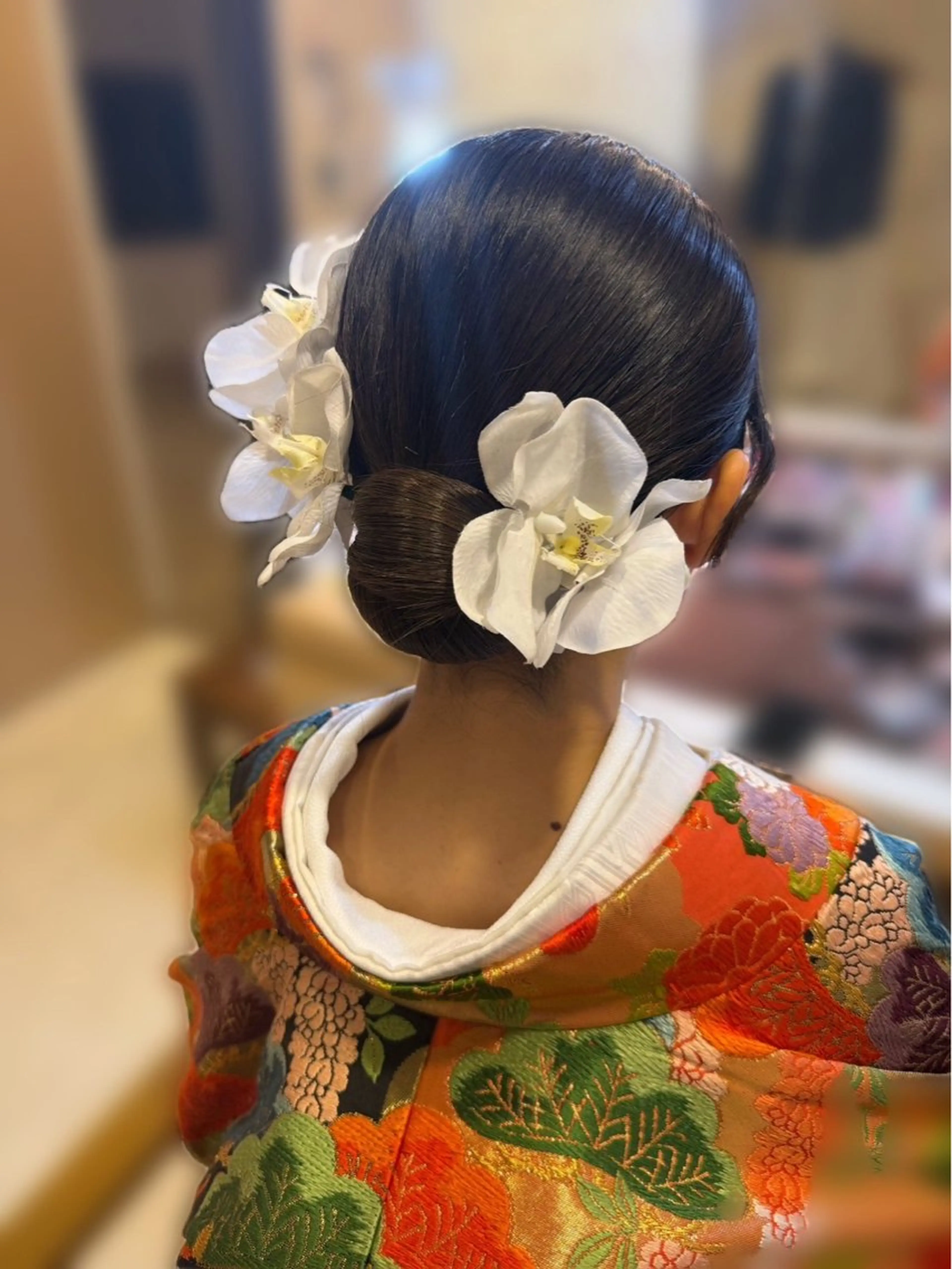 セミロング ヘアアレンジ ヘアセット hanaCoco ハナココのヘアスタイル