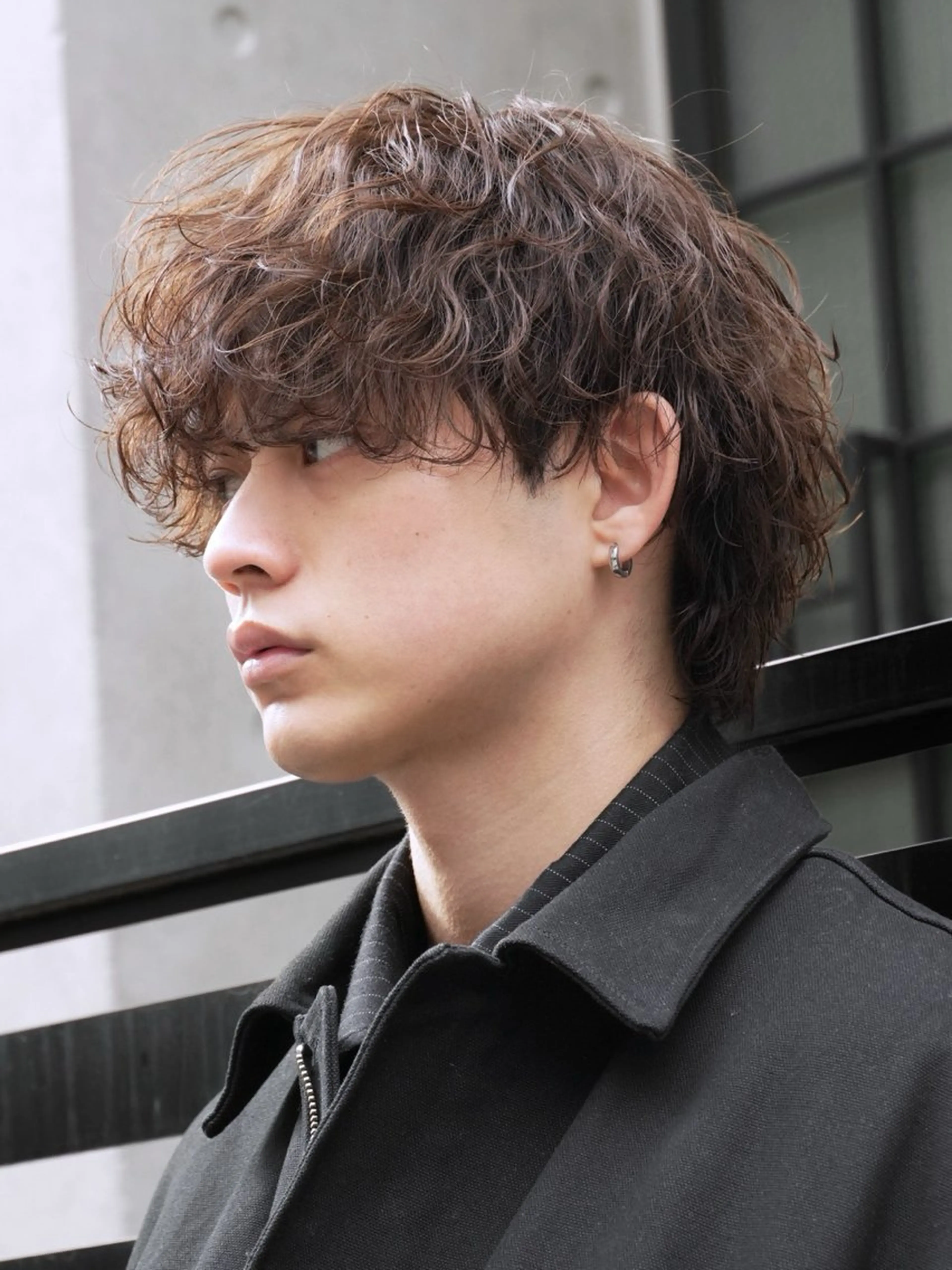 パーマ メンズ 原宿波巻きスパイラル パーマTOSHIのヘアスタイル