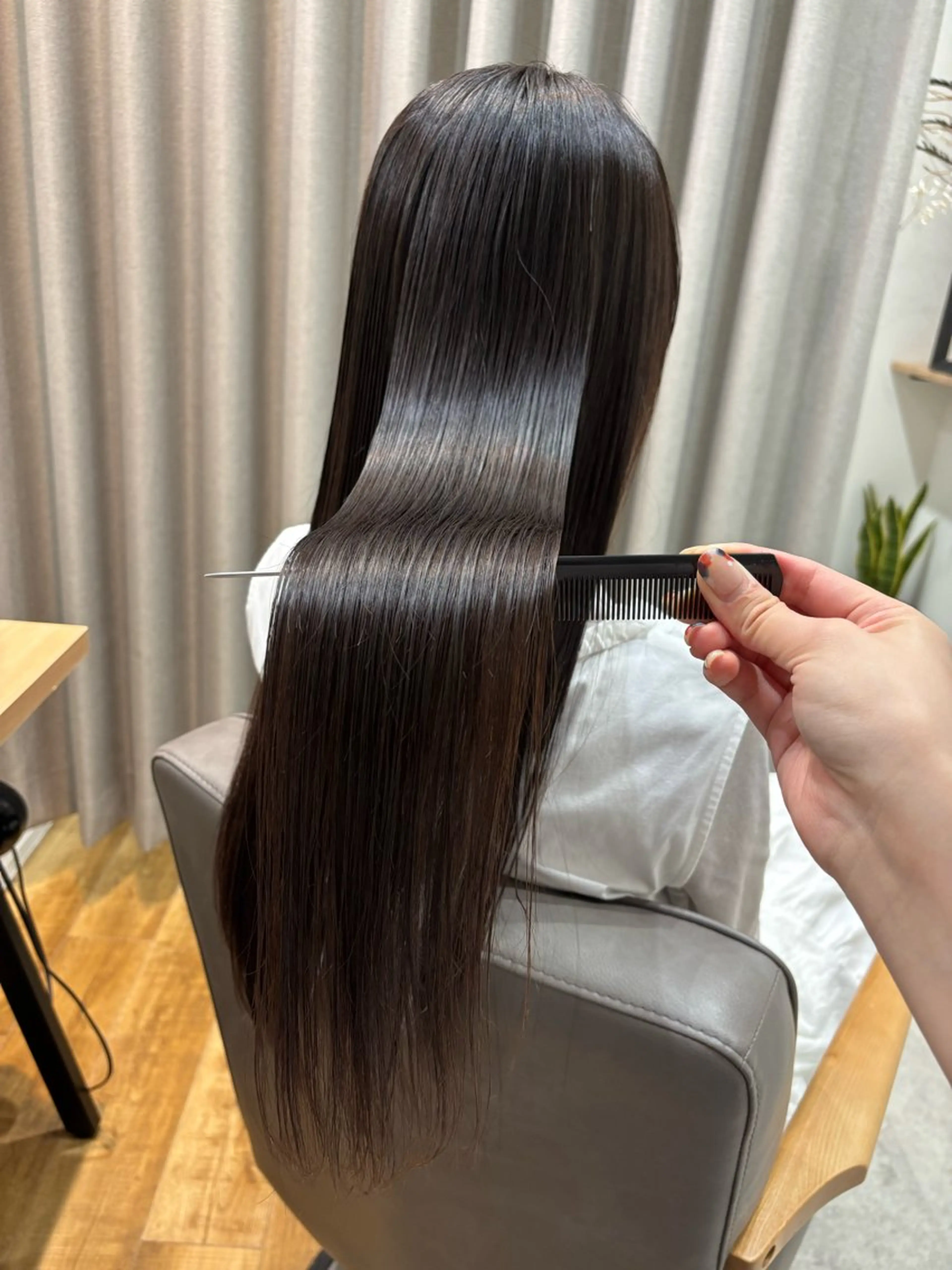 ロング カラー パーマ ストレートパーマ 🤍美髪縮毛/髪質 改善/池上夏凜🤍のヘアスタイル