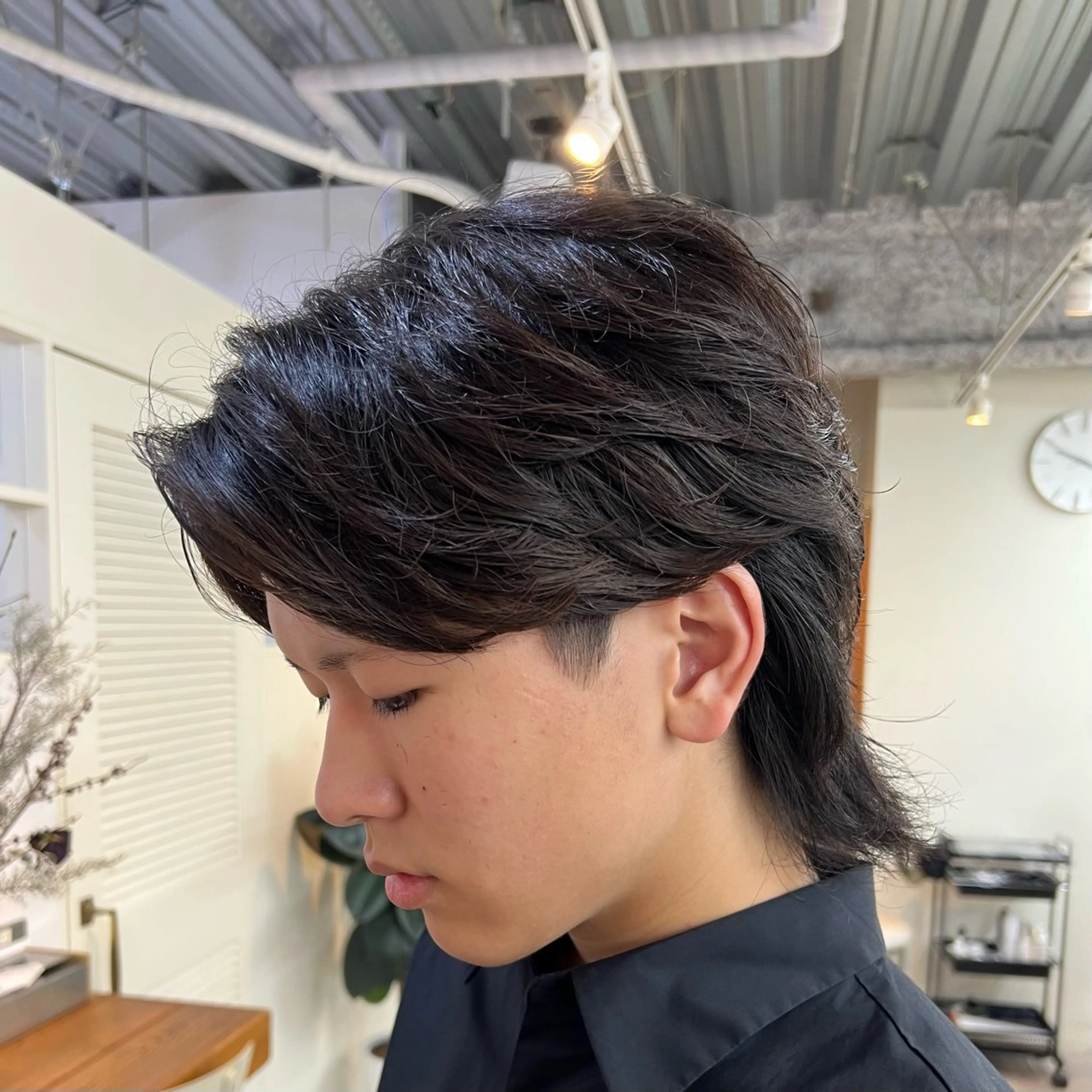 ショート パーマ メンズ フェザーパーマ メンズパーマ 大人メンズヘア メンズパーマSHUNのヘアスタイル