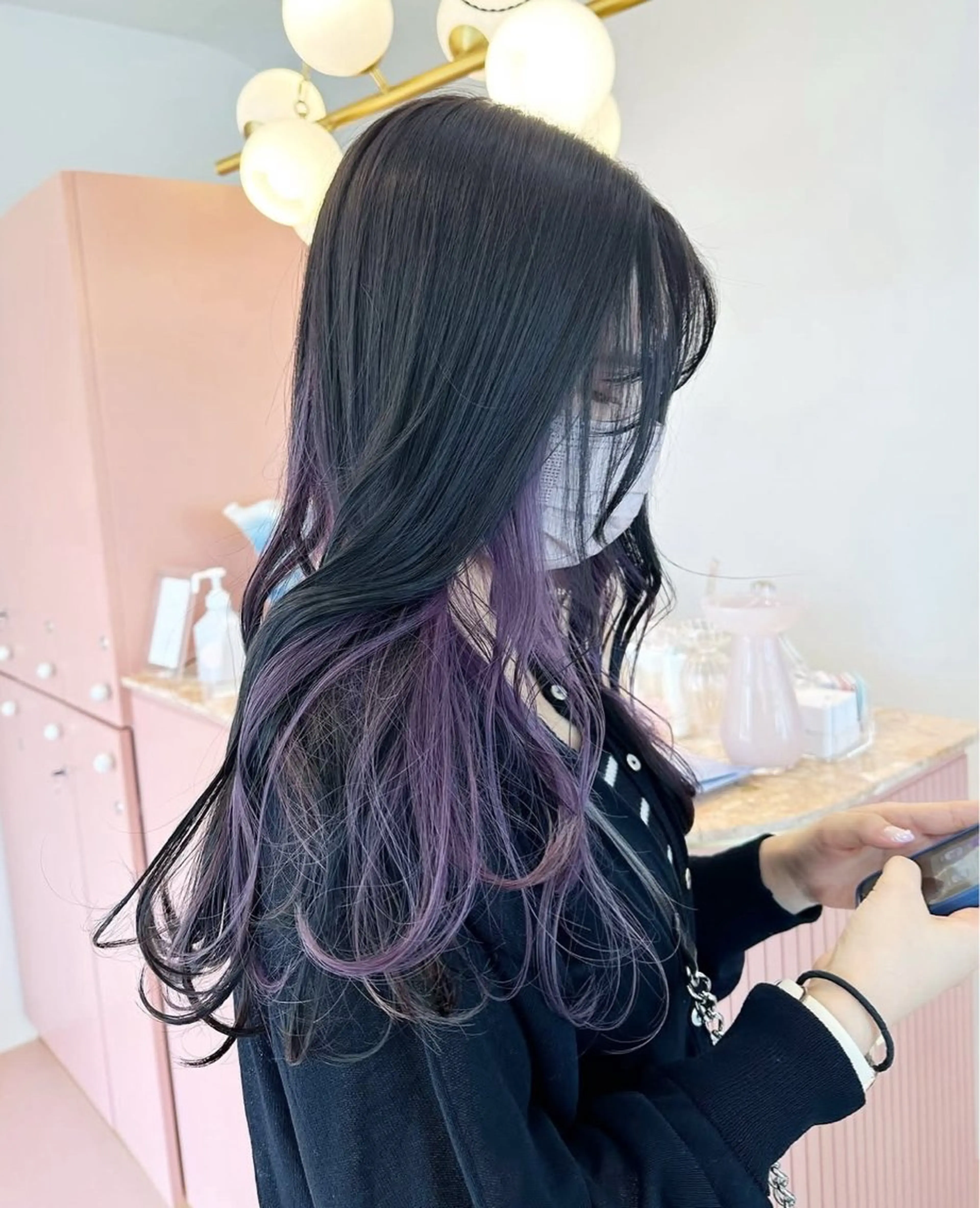 ロング カラー インナーカラー 安井 美咲希のヘアスタイル