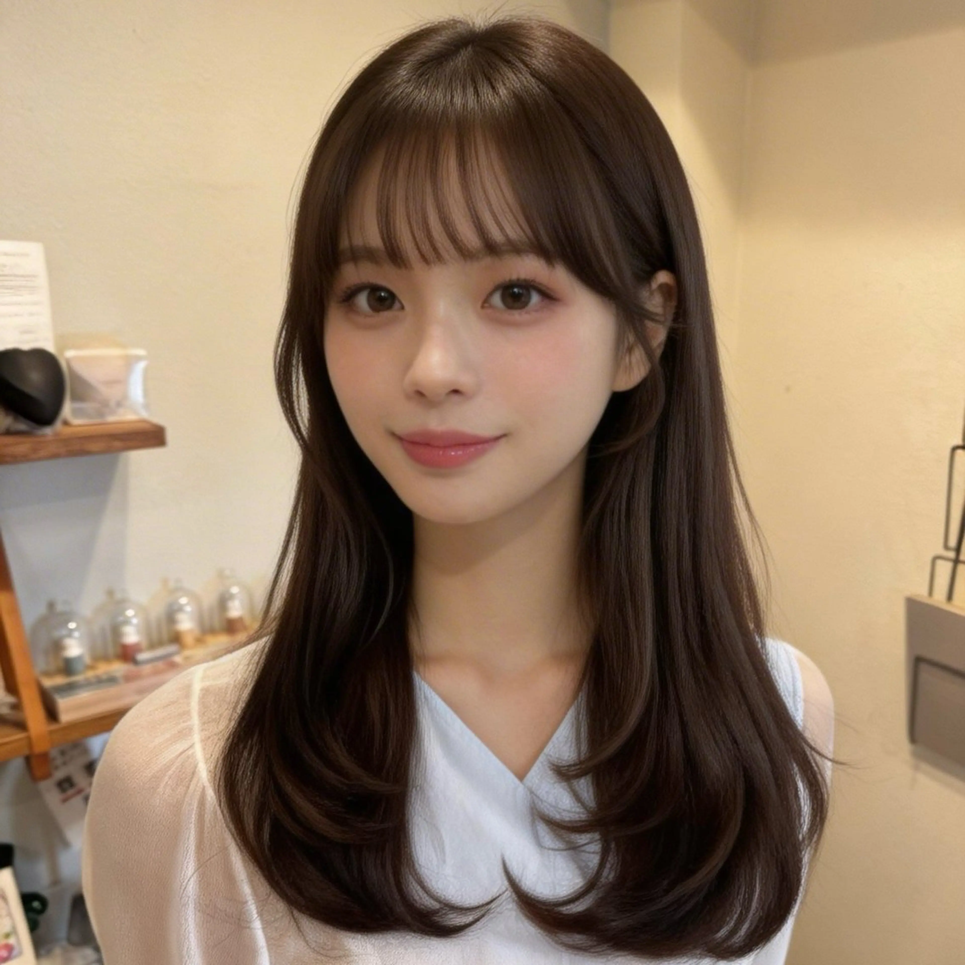 ロング カット ヘアカラー トリートメント 🪞顔周りカット🪞 北里朋子のヘアスタイル