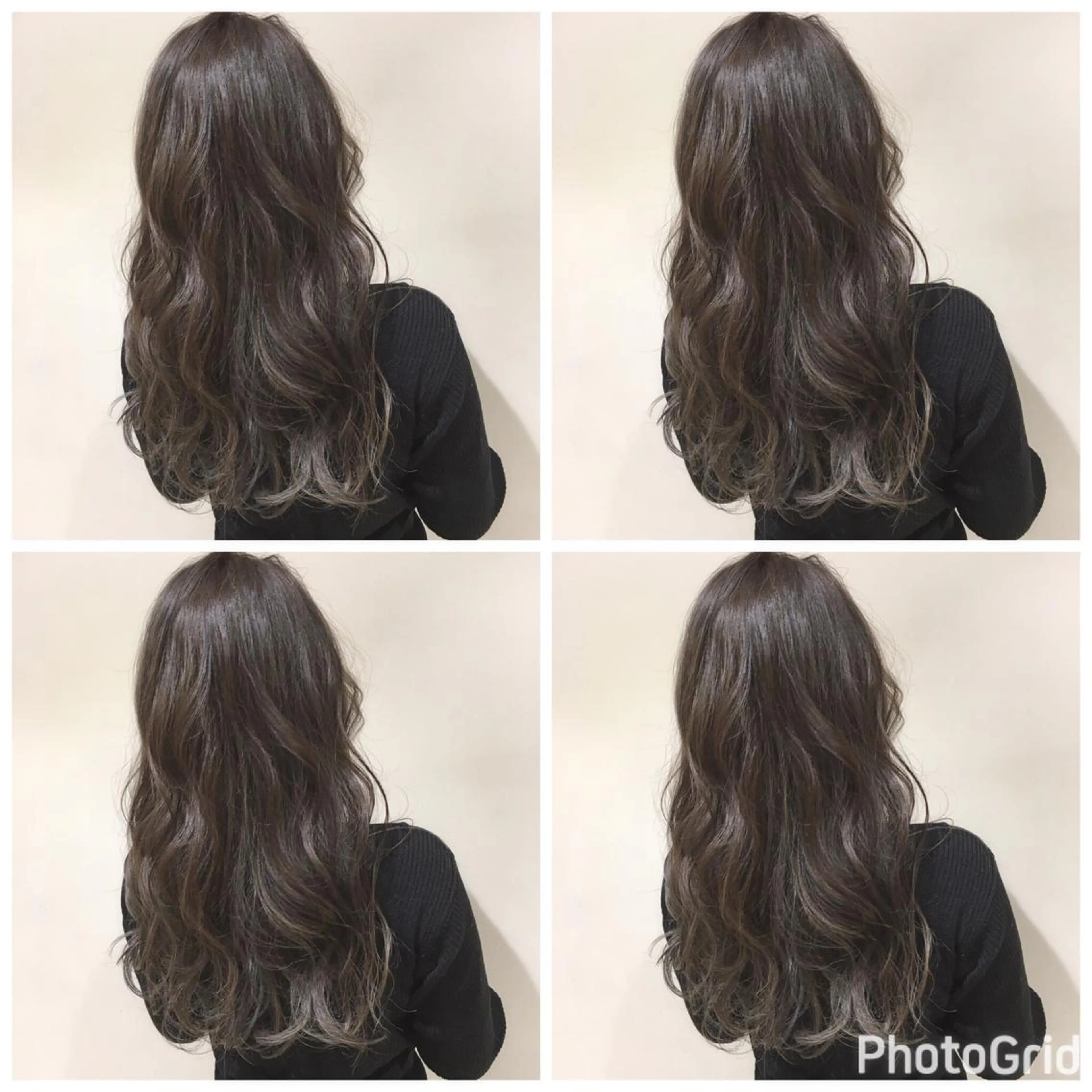 ロング カラー グレージュ ハイライトカラー ハイライト Rubik's江坂 ルービックえさかのヘアスタイル