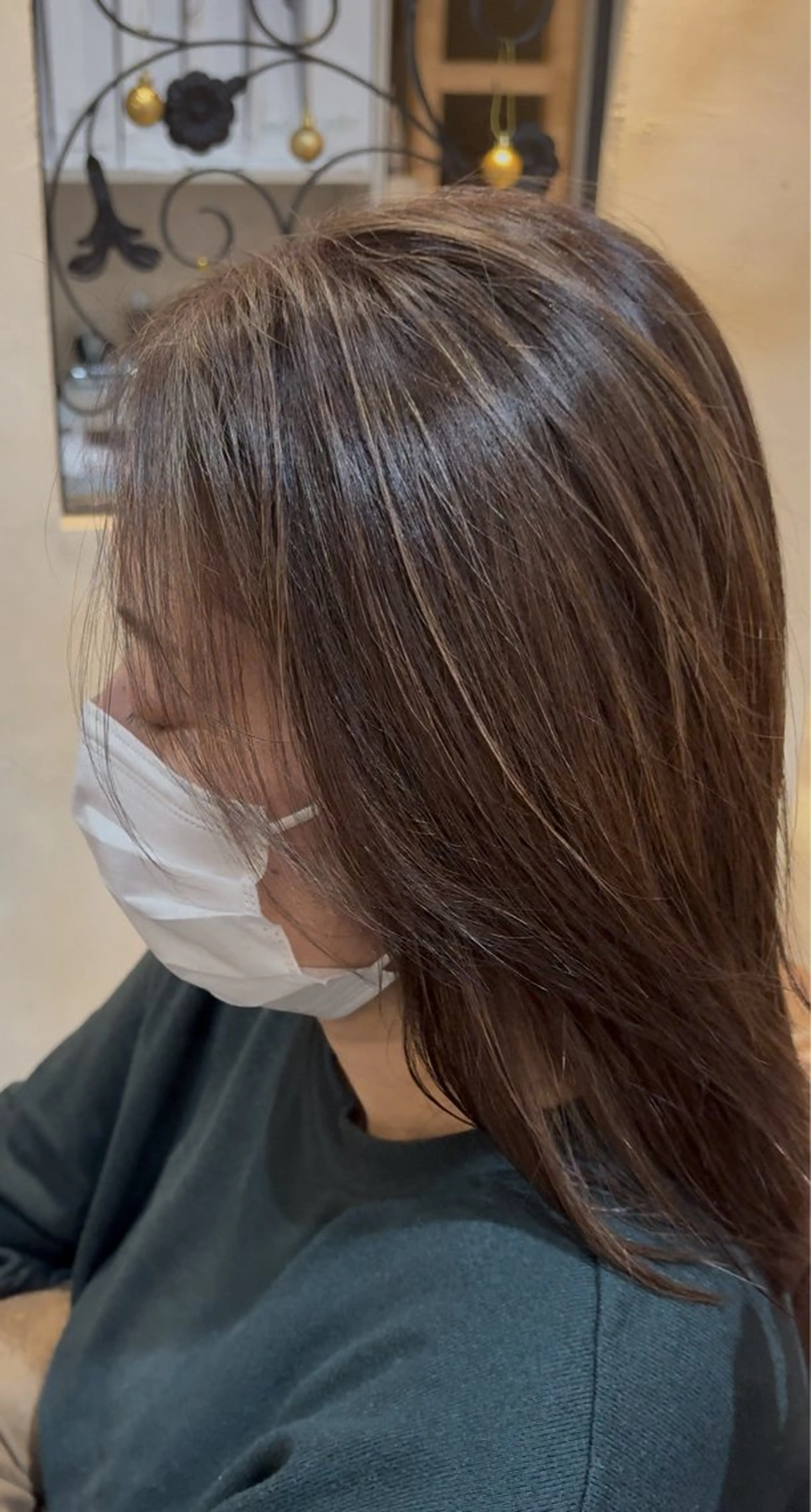 セミロング カラー カット ヘアカラー Keita 白髪ぼかしのヘアスタイル