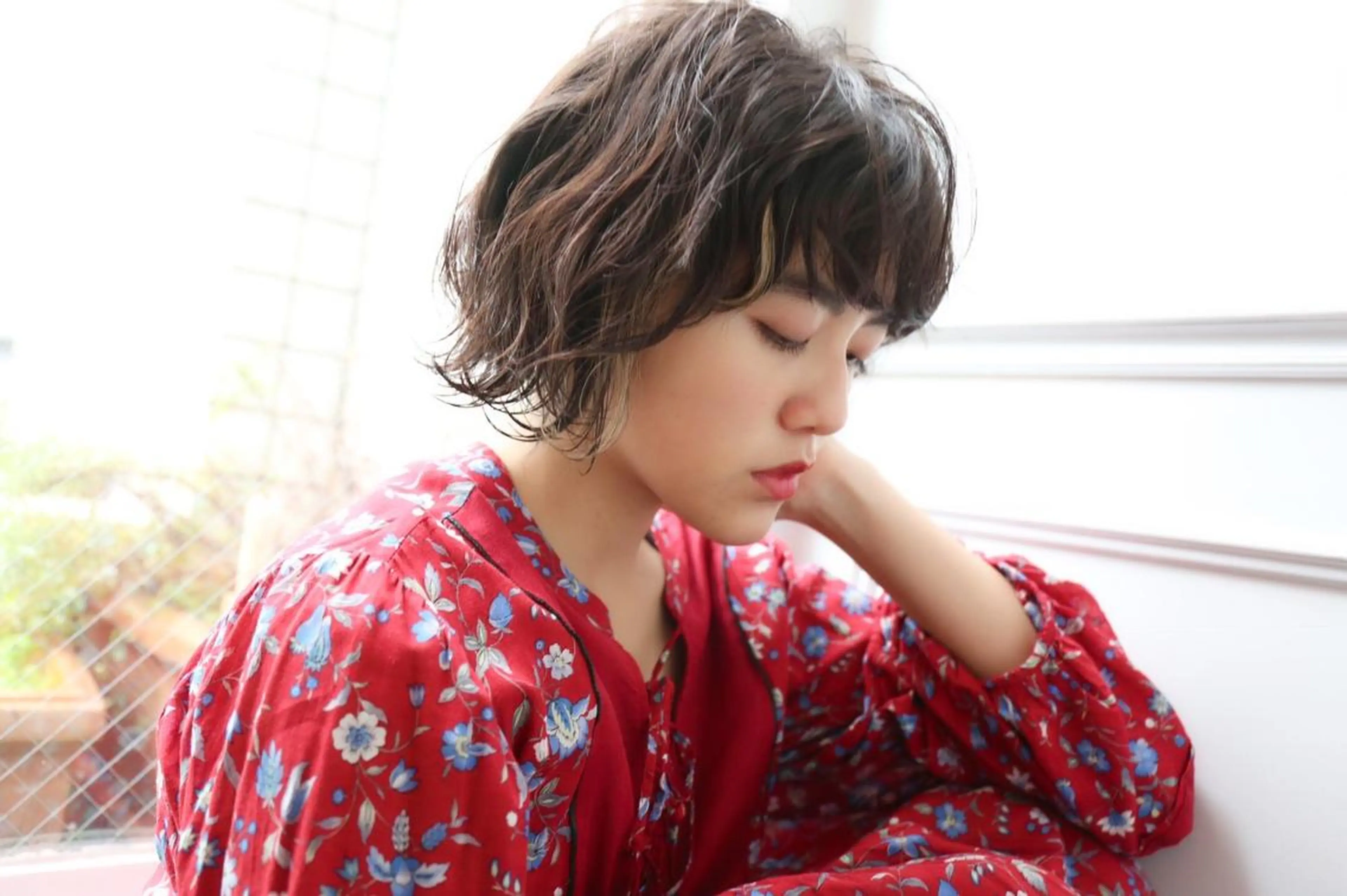 ミディアム カラー パーマ 山下 直人のヘアスタイル