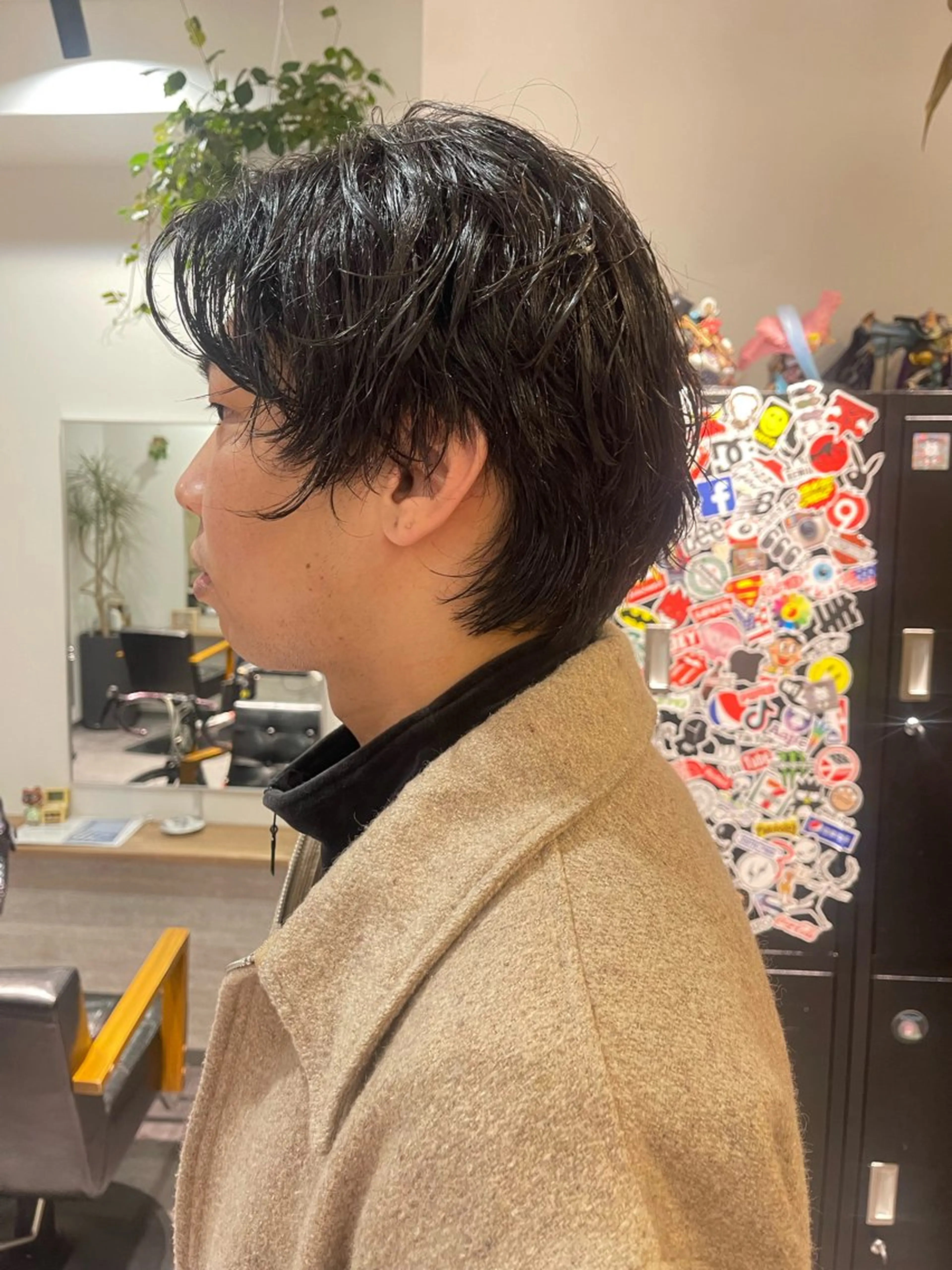 ショート メンズ ボブ カット アトム/ウルフ パーマ/レイヤーのヘアスタイル