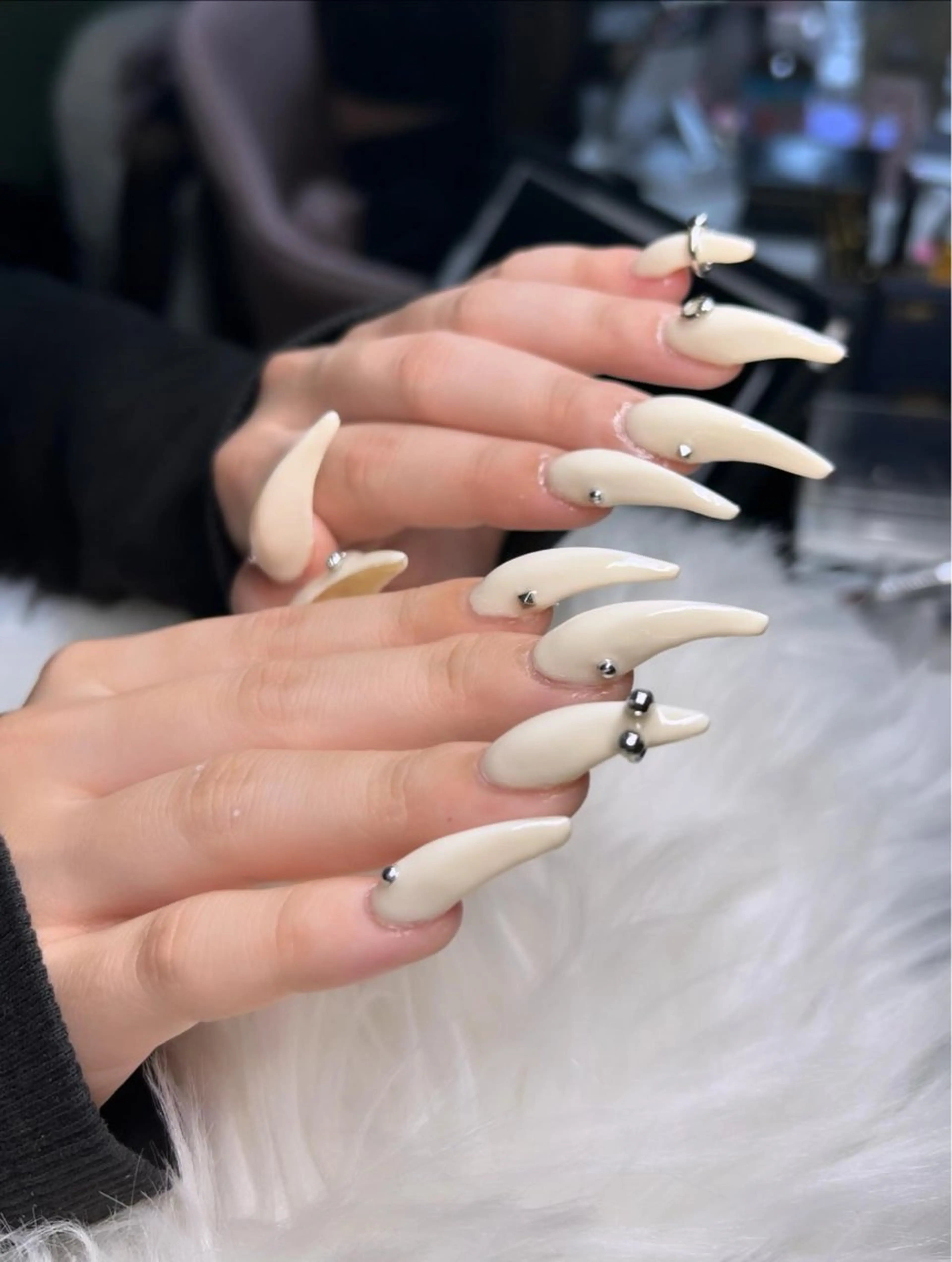 ネイル アートネイル オーロラネイル チークネイル 長さ出し フットネイル Chan nailsのネイルデザイン