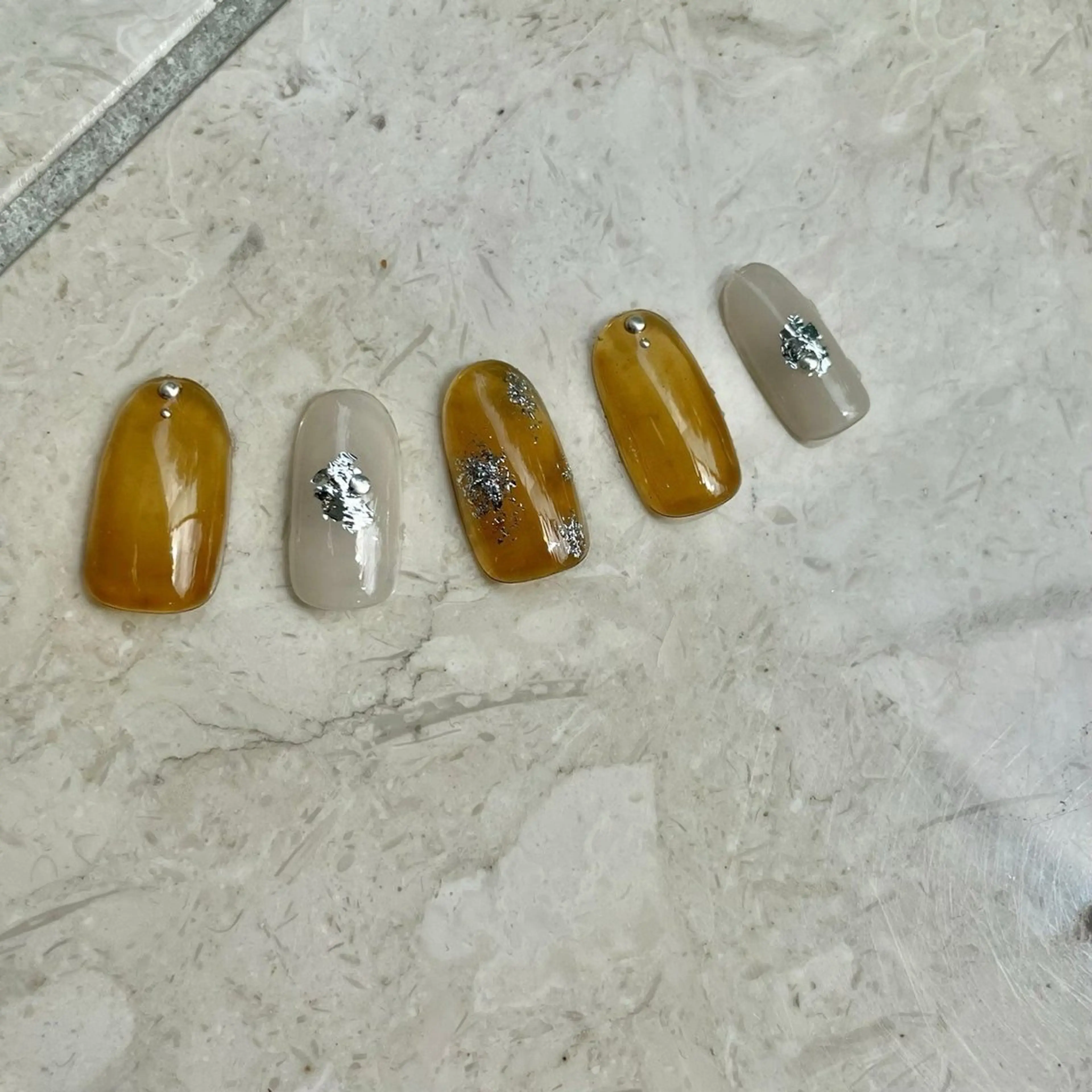 ネイル ⭐︎休業中の練習⭐︎ JNA認定講師髙橋のネイルデザイン