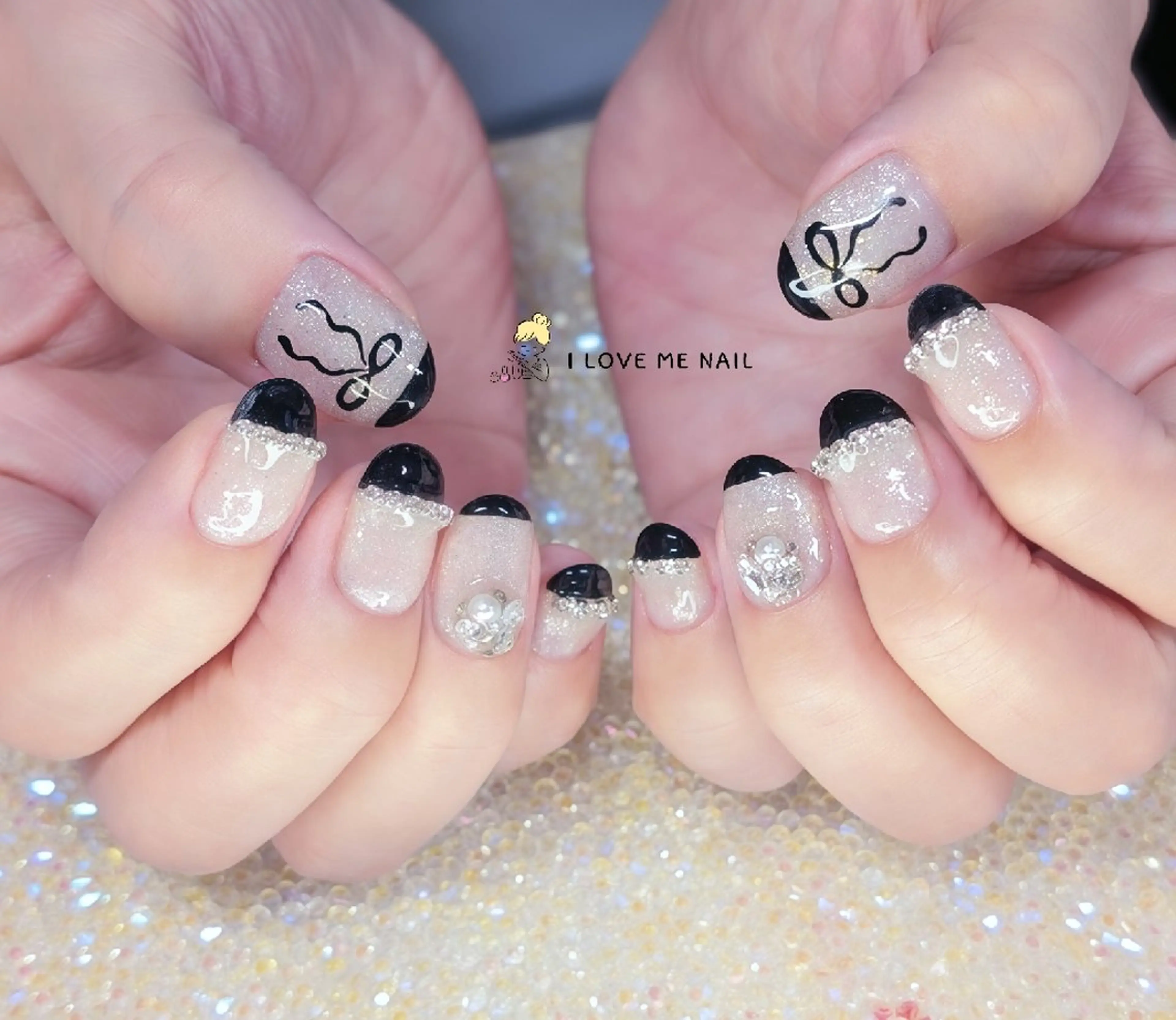 ネイル 長さ出し ハート 韓国ネイル マグネットネイル ニュアンスネイル ハンドネイル I LOVE ME NAIL.。.:*♡のネイルデザイン