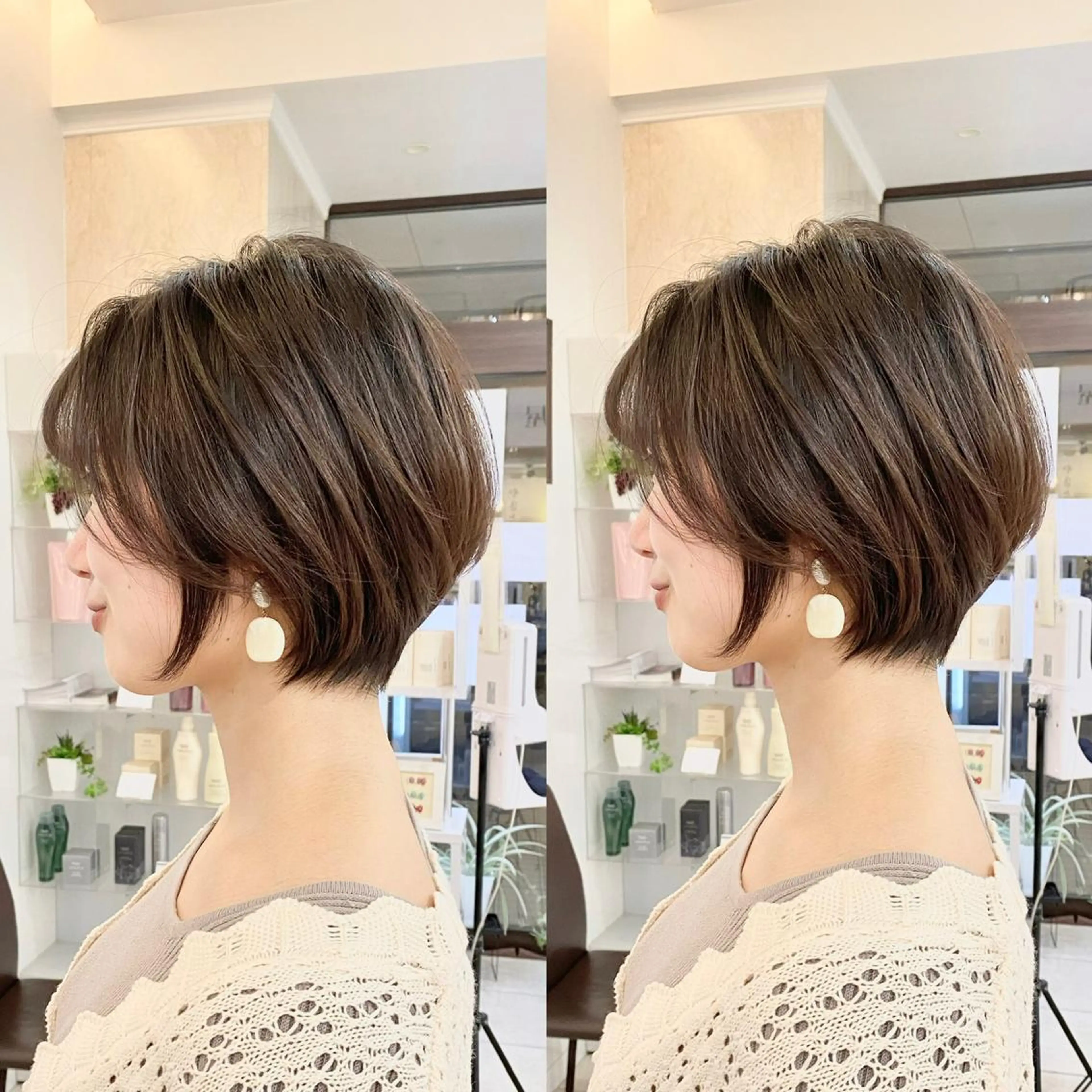 ショート ショートボブ ハンサムショート ボブ くびれヘア ハイライト カット トリートメント ✨髪質改善・縮毛矯正 専門美容室マーベルのヘアスタイル