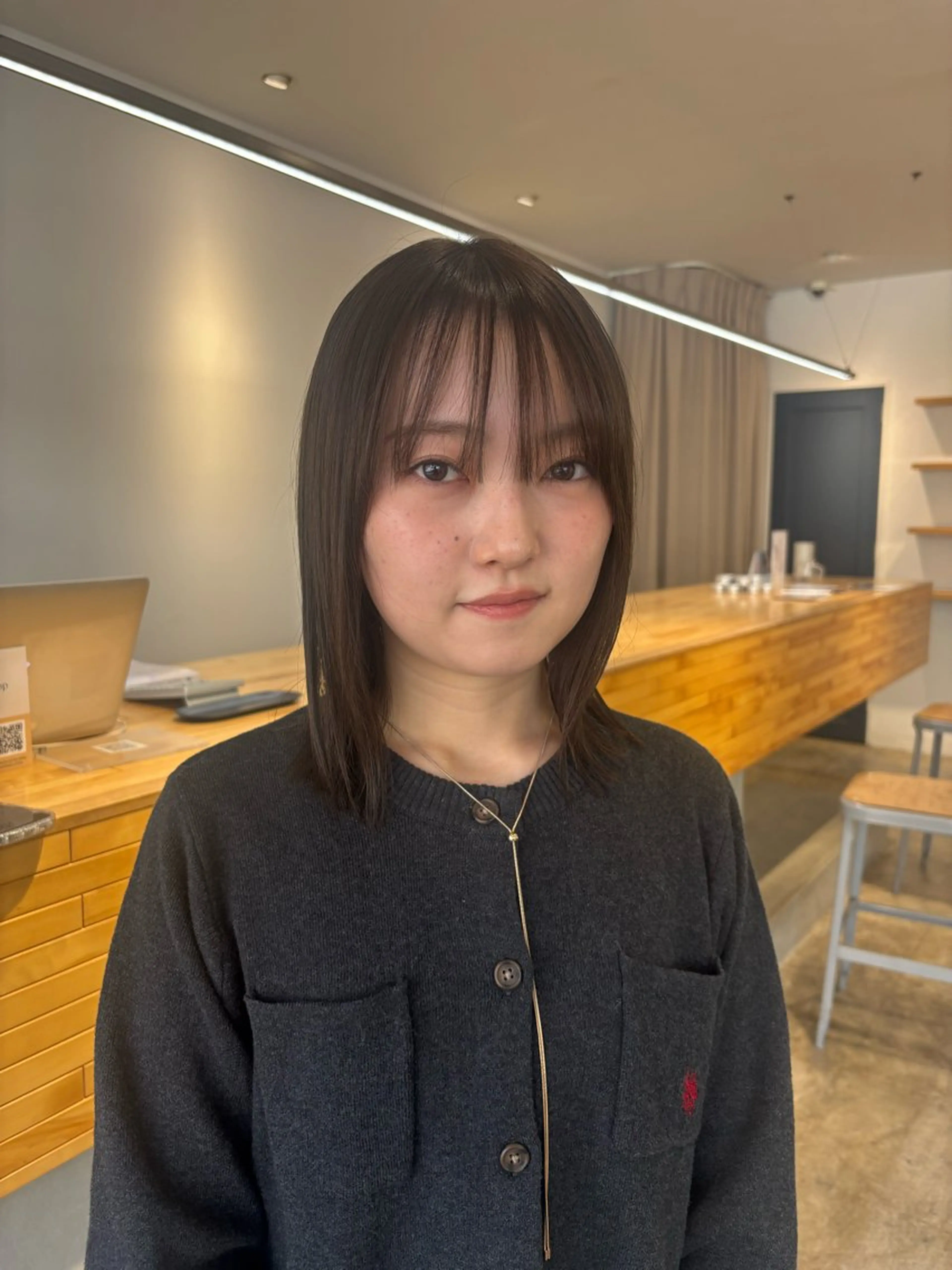 ミディアム カラー ヘアカラー NAVY/ Miharuのヘアスタイル